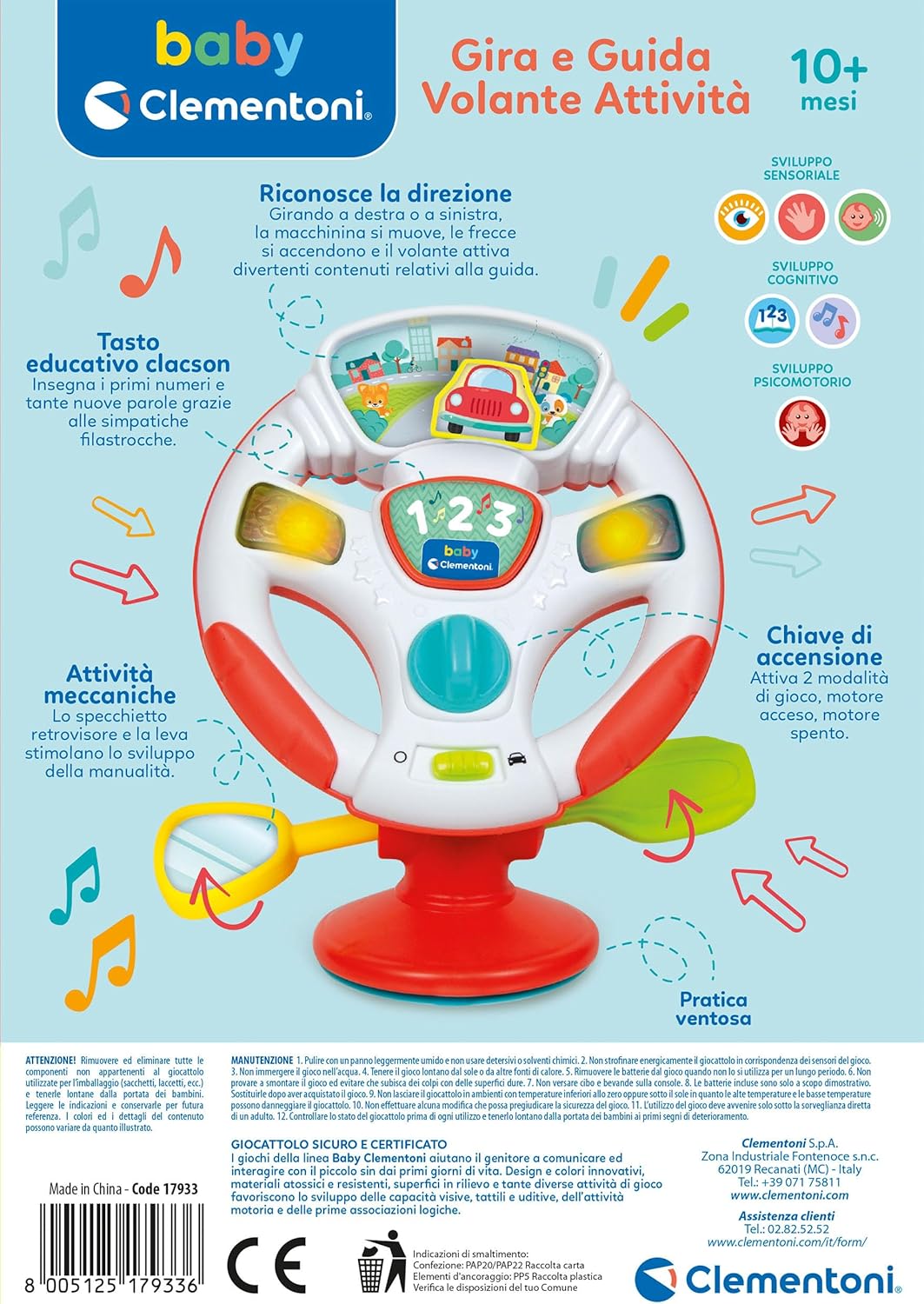 Clementoni - Volante Giocattolo Gira E Guida - immagine 3