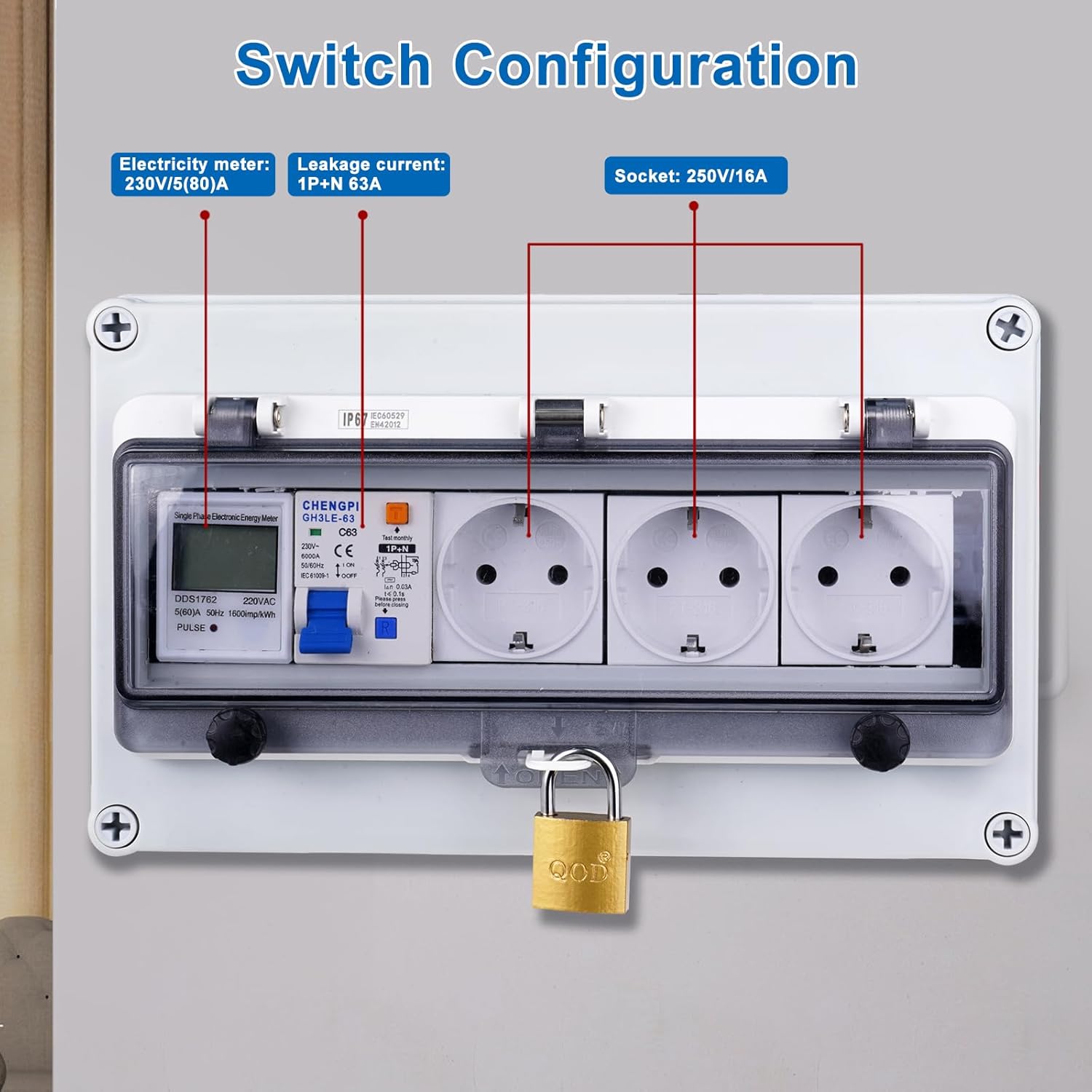 Quadro Elettrico Impermeabile per Esterni 12 Moduli - immagine 3