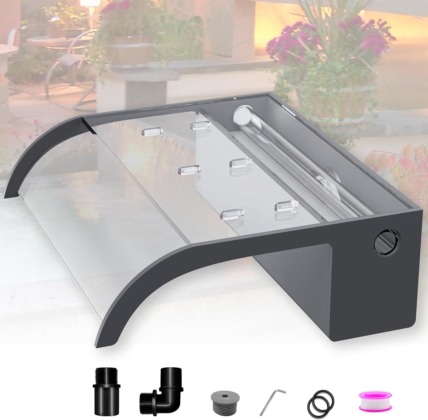 Longrunnew Kit Cascata Laghetto Acrilico 30cm - immagine 1