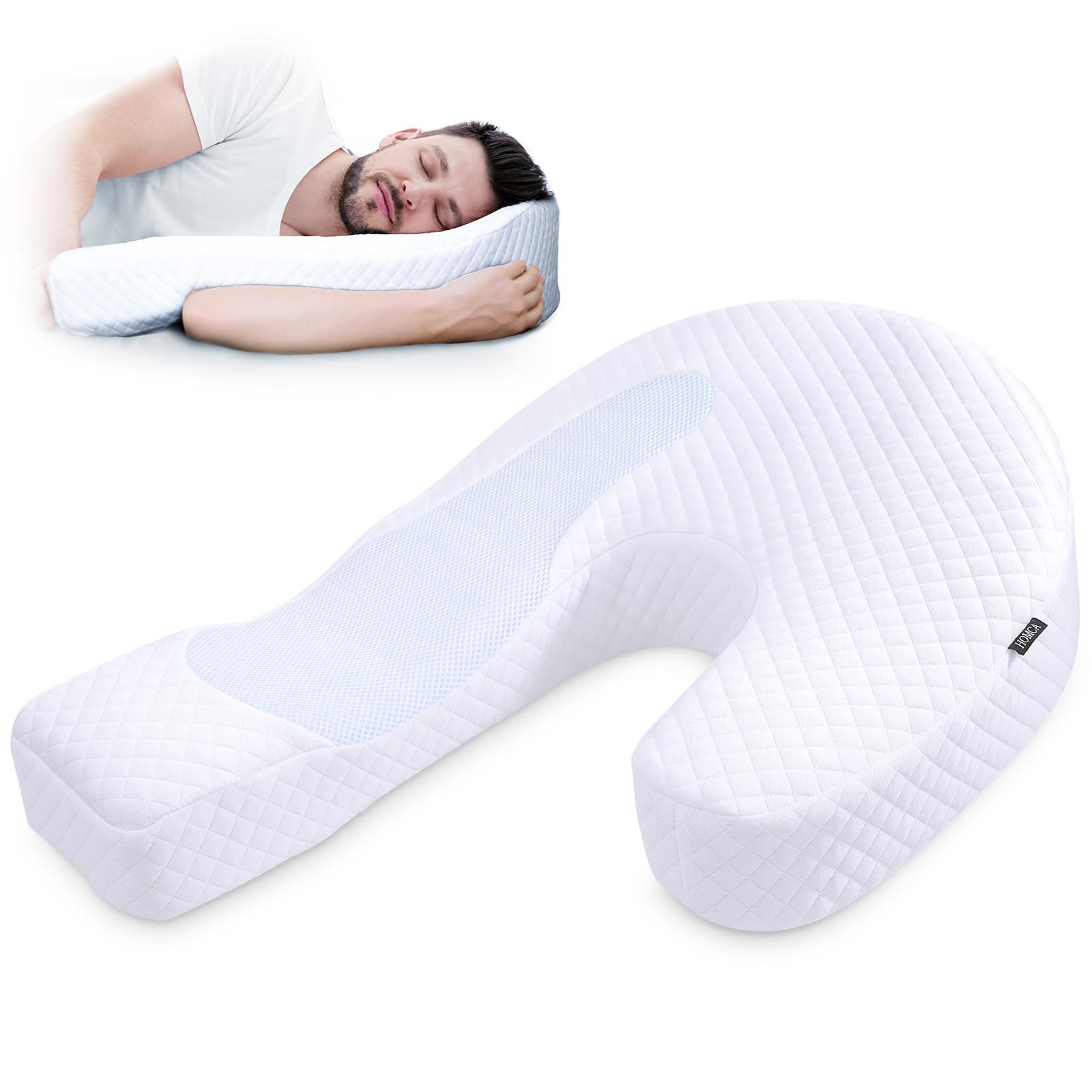 Homca Cuscino per Dormire Laterale in Memory Foam