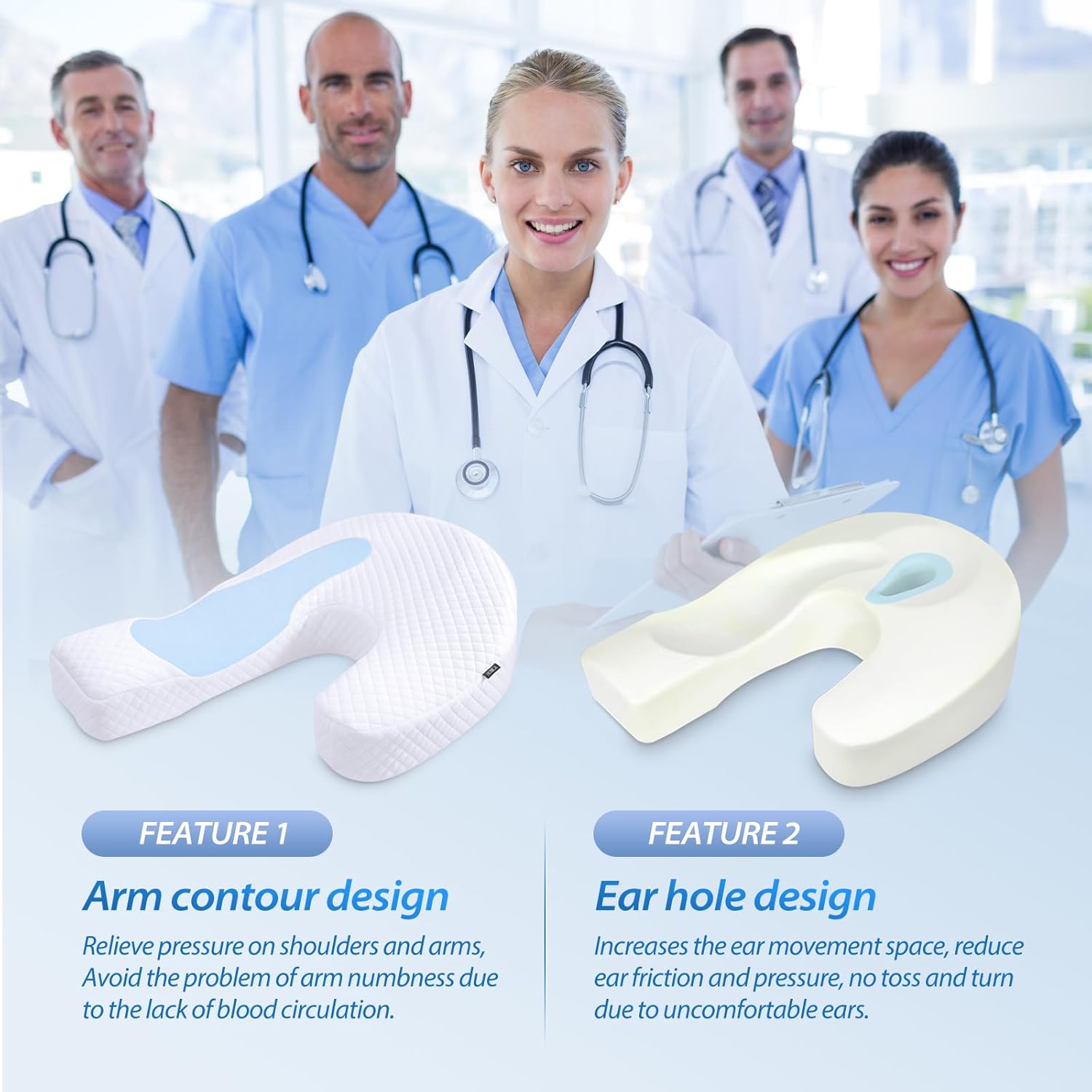 Homca Cuscino per Dormire Laterale in Memory Foam - immagine 5