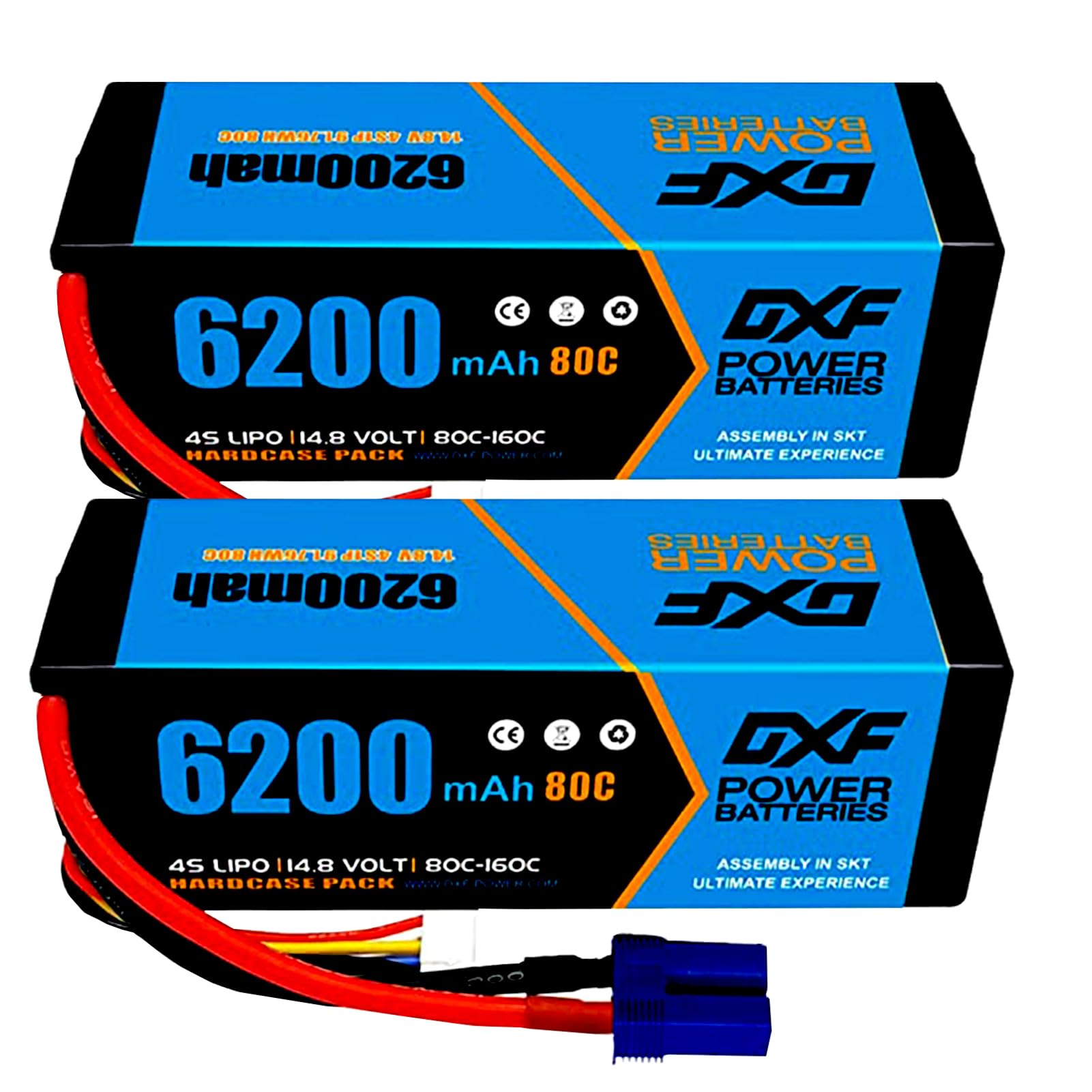 Dxf 14.8V Lipo Battery 80C 6200mAh 4S Hard Case