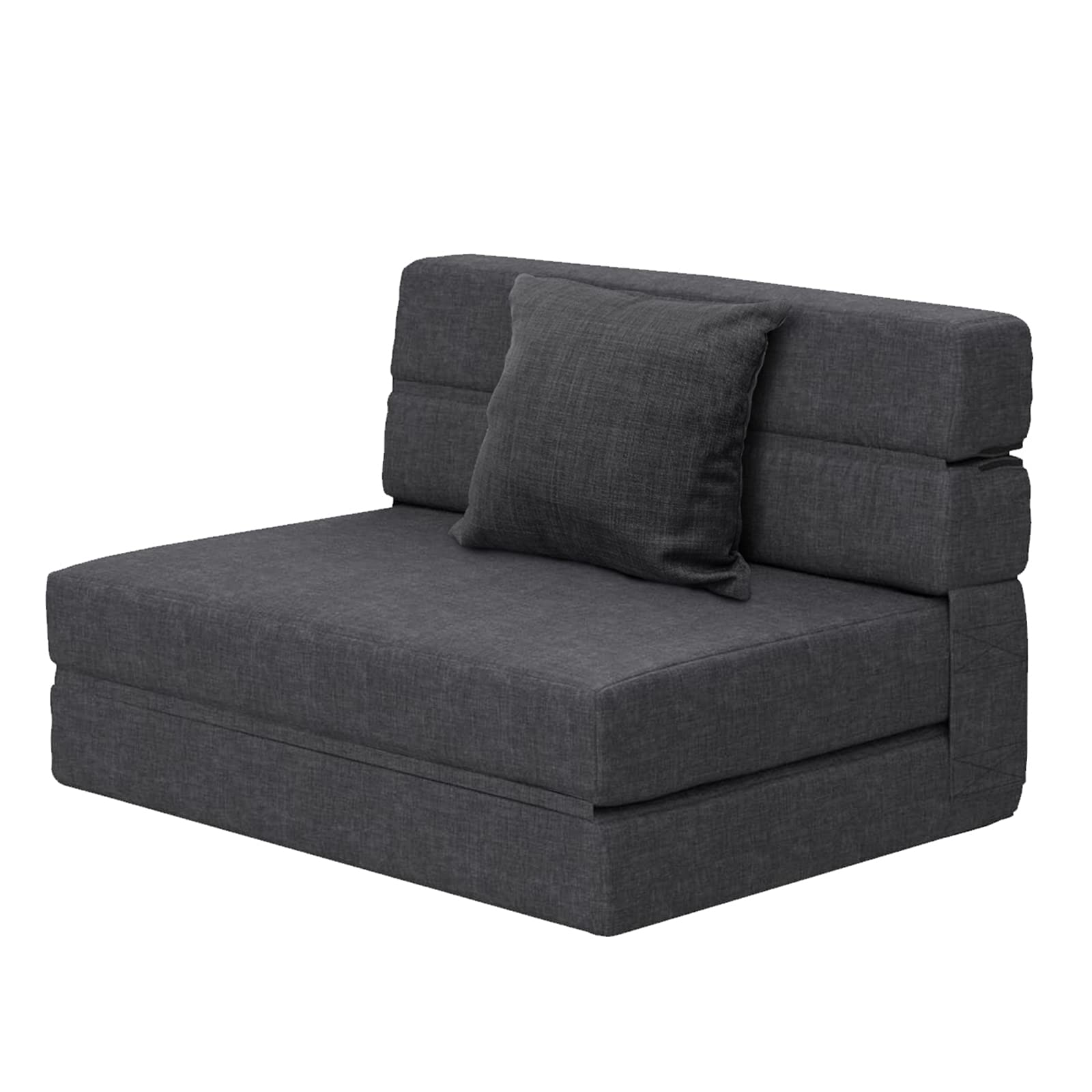 Anoner Divano Pieghevole Futon con Cotone di Memoria, Grigio