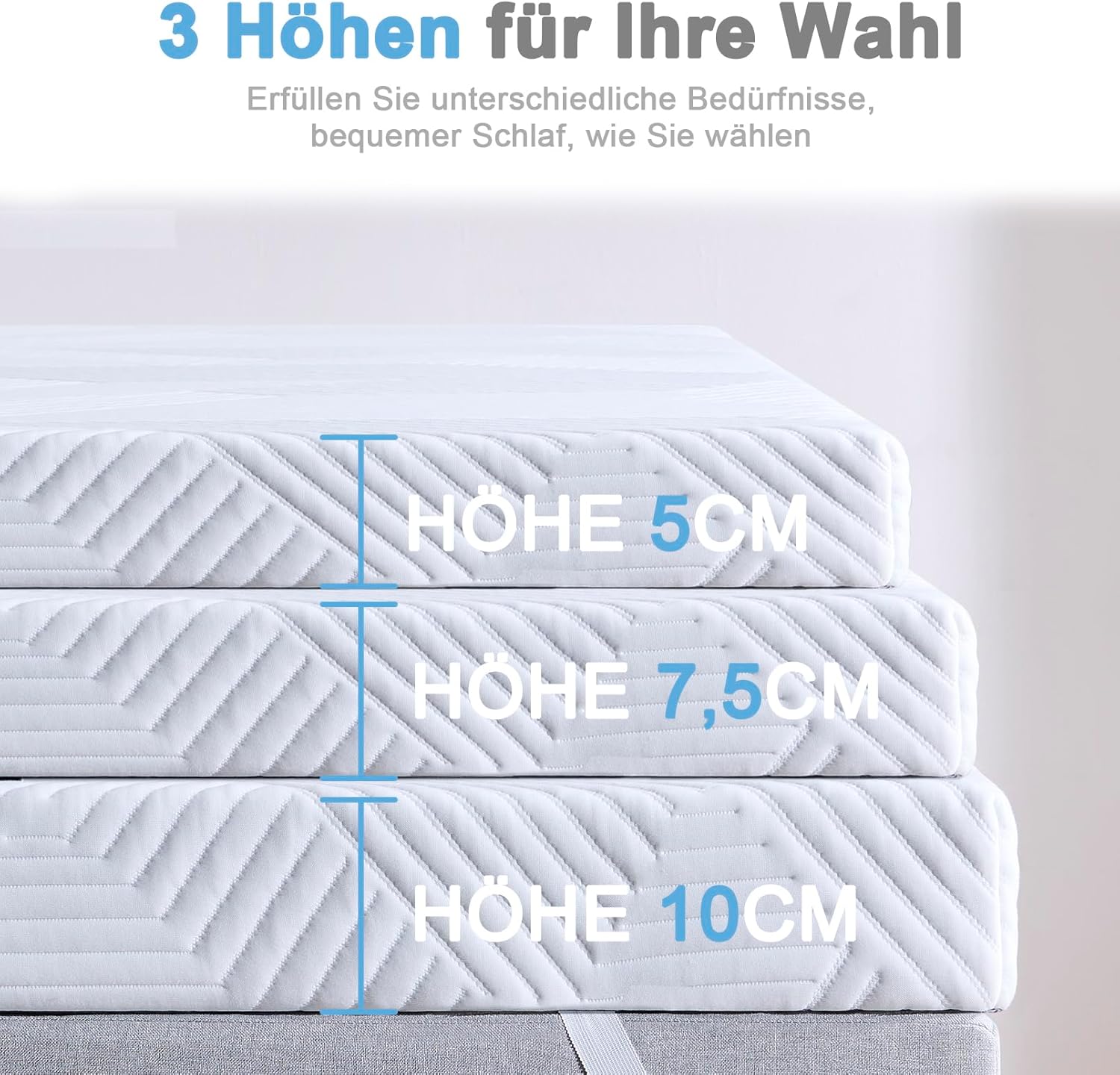 Coprimaterasso Topper 140x200 cm Altezza 5 cm - immagine 5