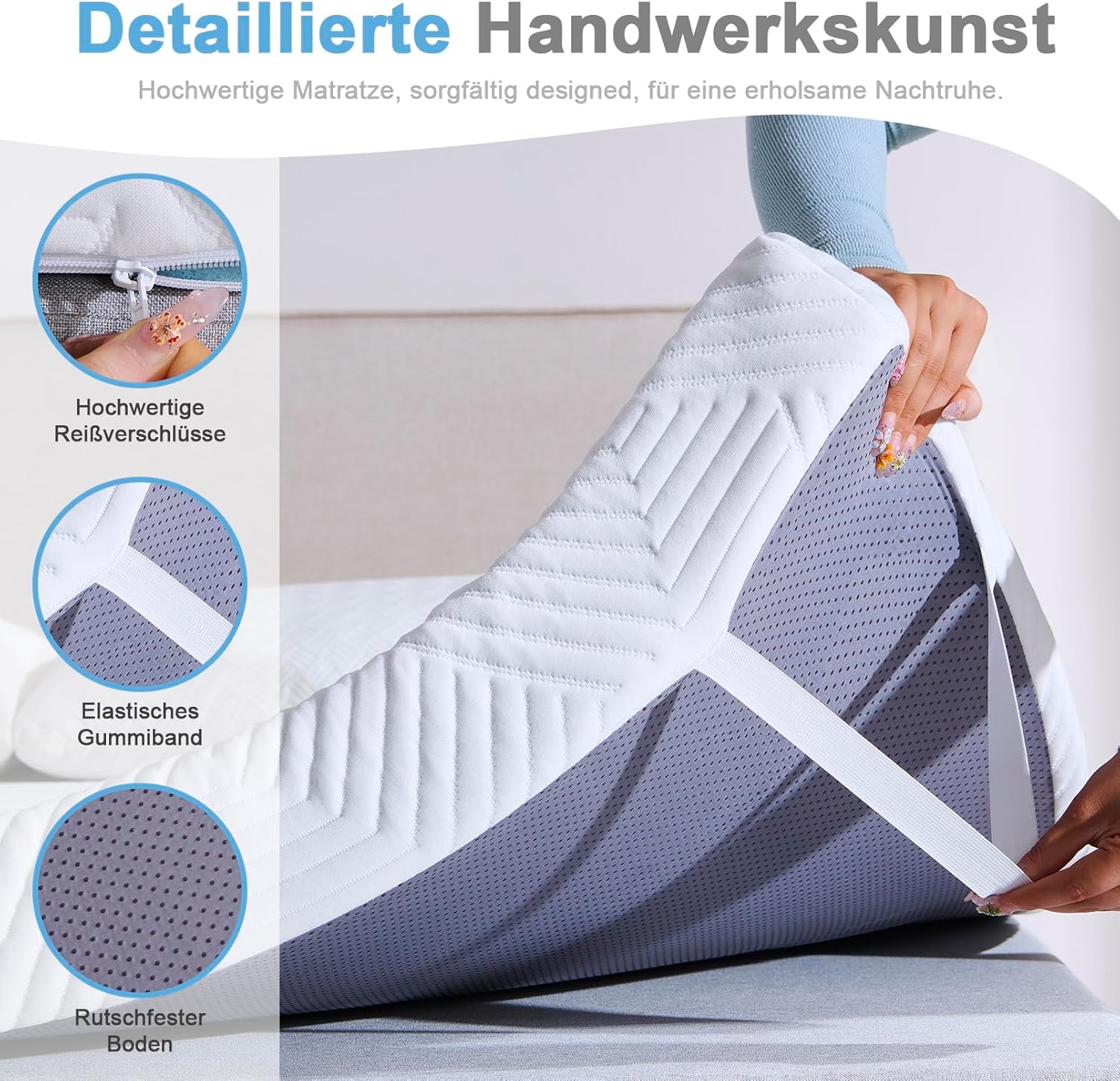 Coprimaterasso Topper 140x200 cm Altezza 5 cm - immagine 6