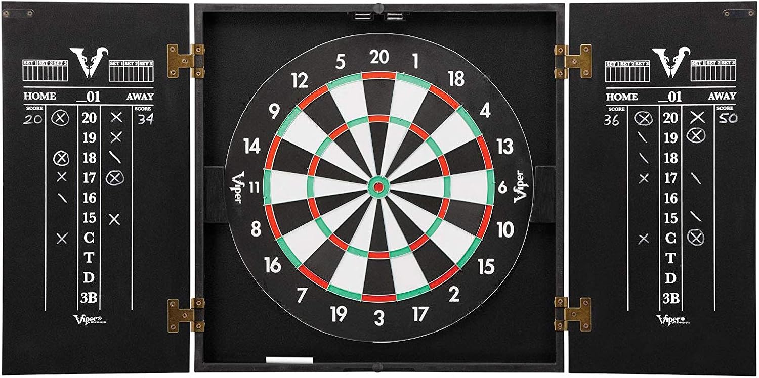 Hideaway Cabinet & Steel-Tip Dartboard Bundle - immagine 1