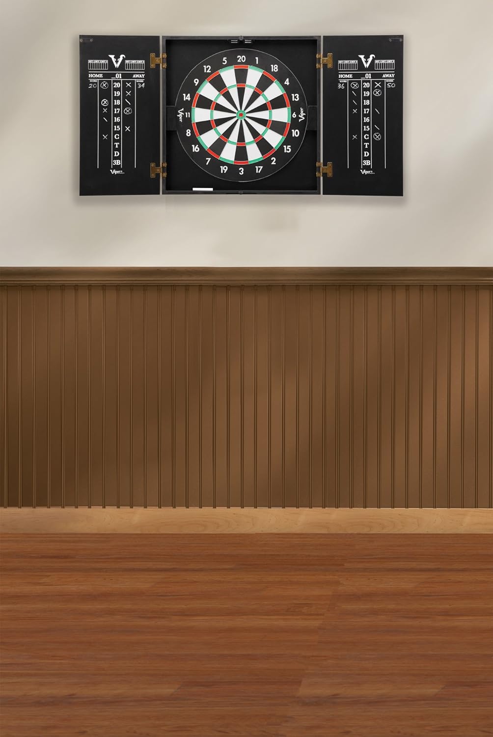 Hideaway Cabinet & Steel-Tip Dartboard Bundle - immagine 2