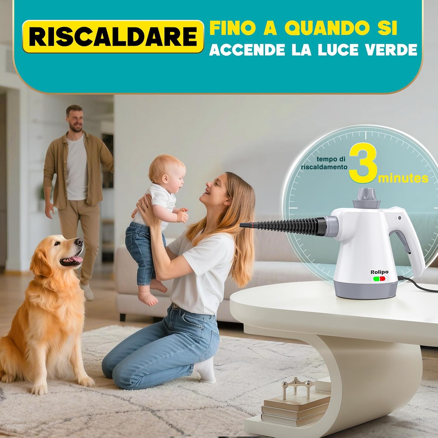 Pulitore a Vapore Portatile Multifunzione - immagine 7