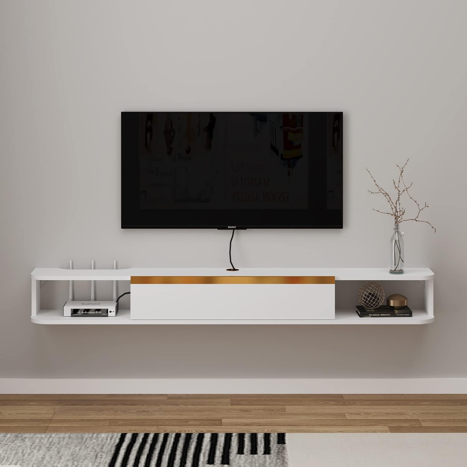 Pmnianhua Mobile Basso per TV da Appendere 140cm - immagine 1