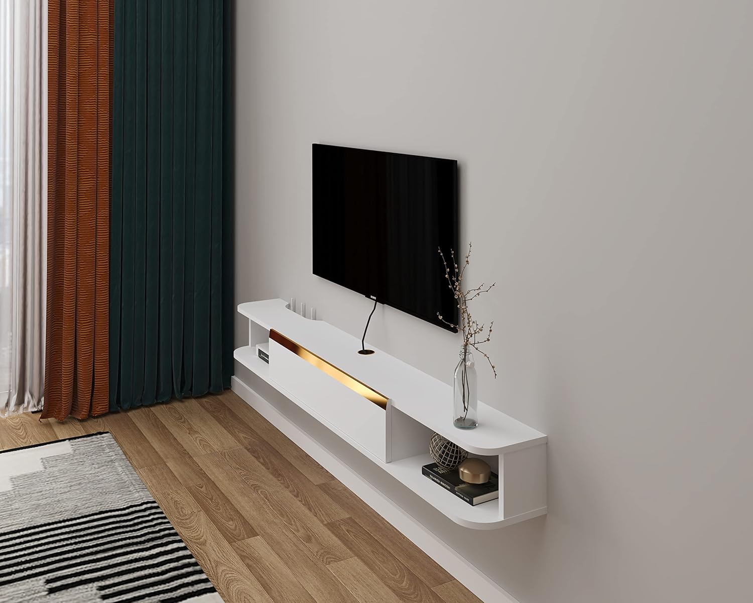 Pmnianhua Mobile Basso per TV da Appendere 140cm - immagine 2