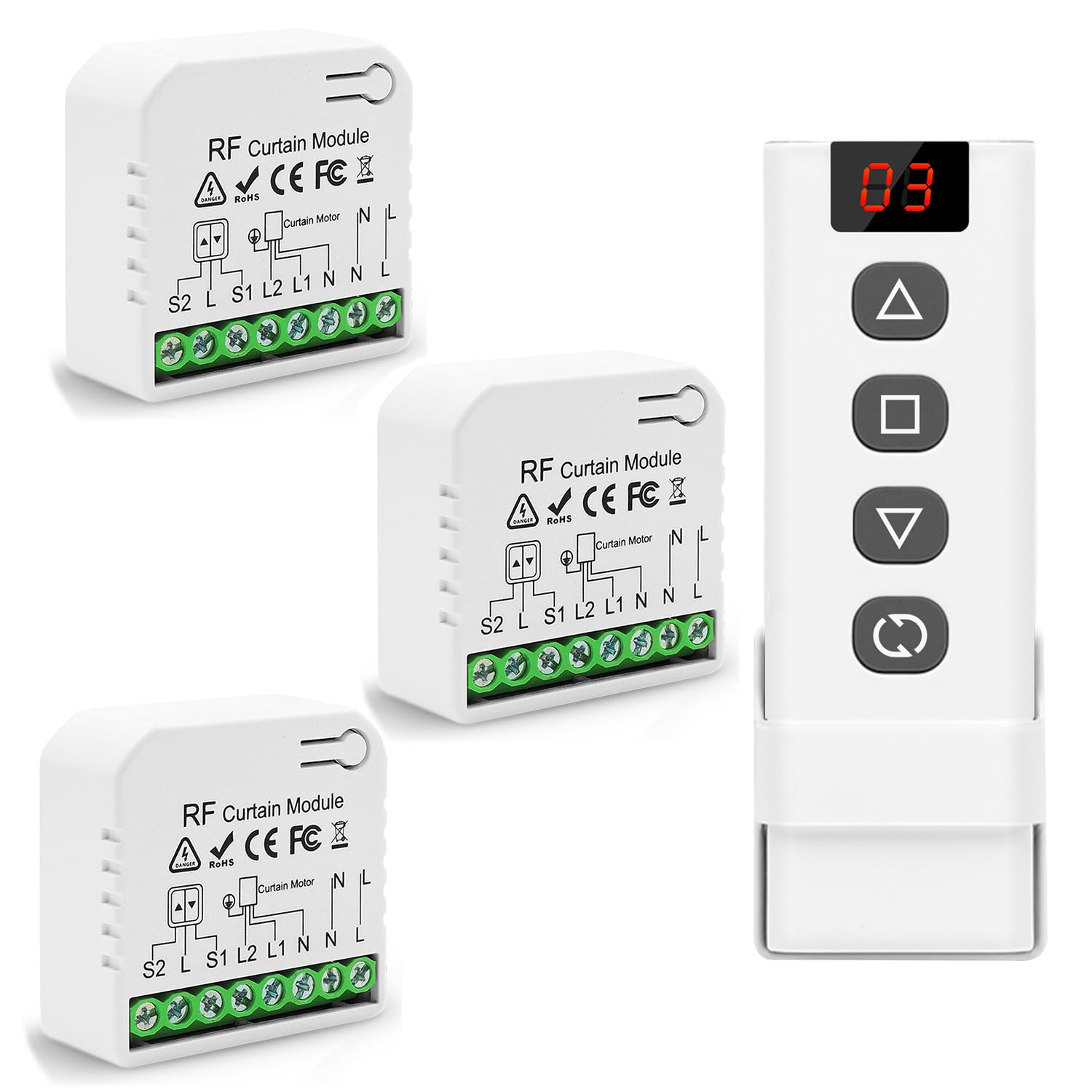 Tedeligo Interruttore Tapparelle con Telecomando RF - immagine 1