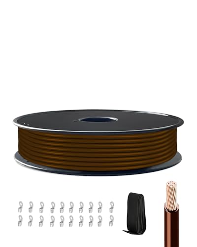 Huluwa H07V-K Cavo Elettrico Flessibile 2,5 mm² 50m, Marrone