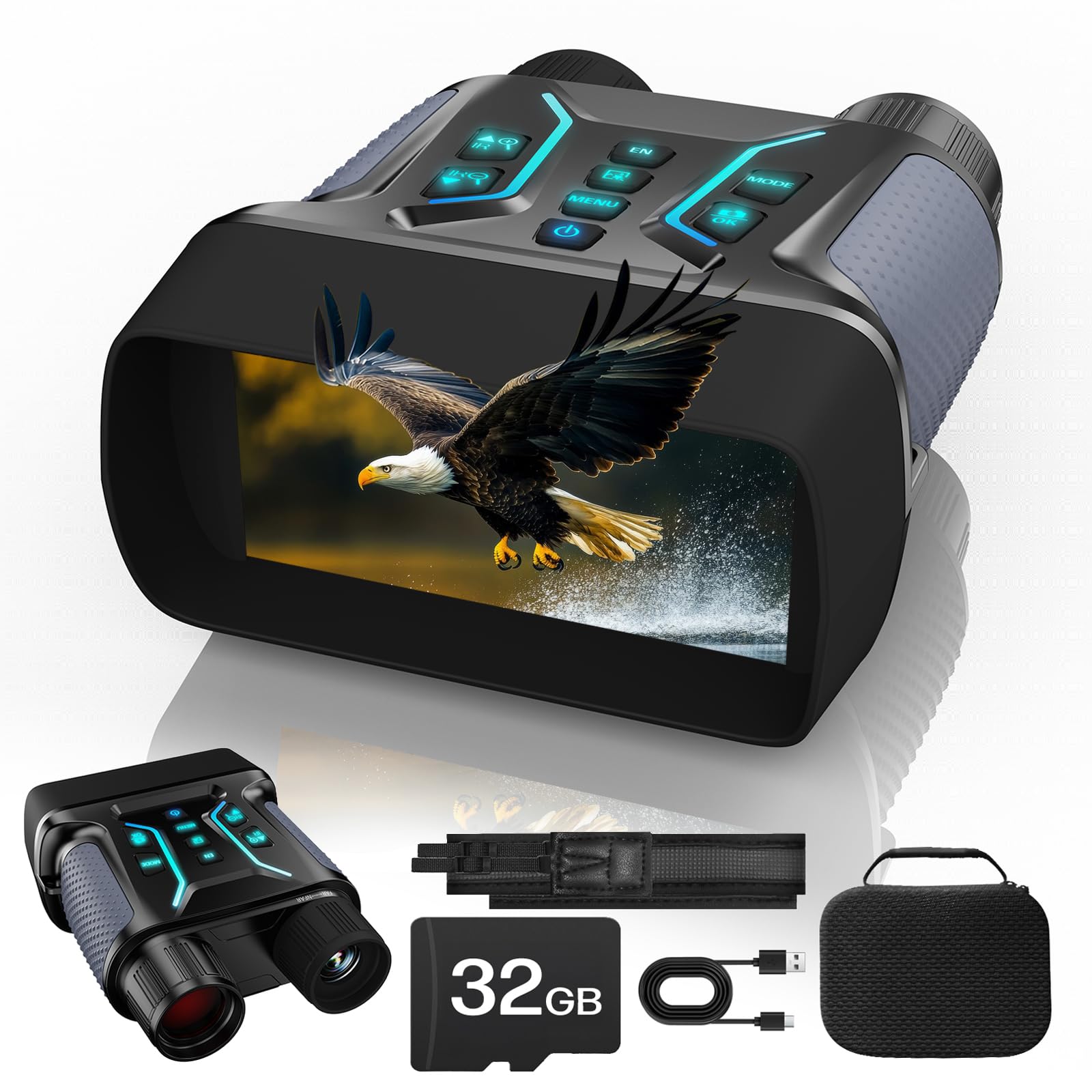 Binocolo Visione Notturna 4K 36MP con Zoom Digitale 8X