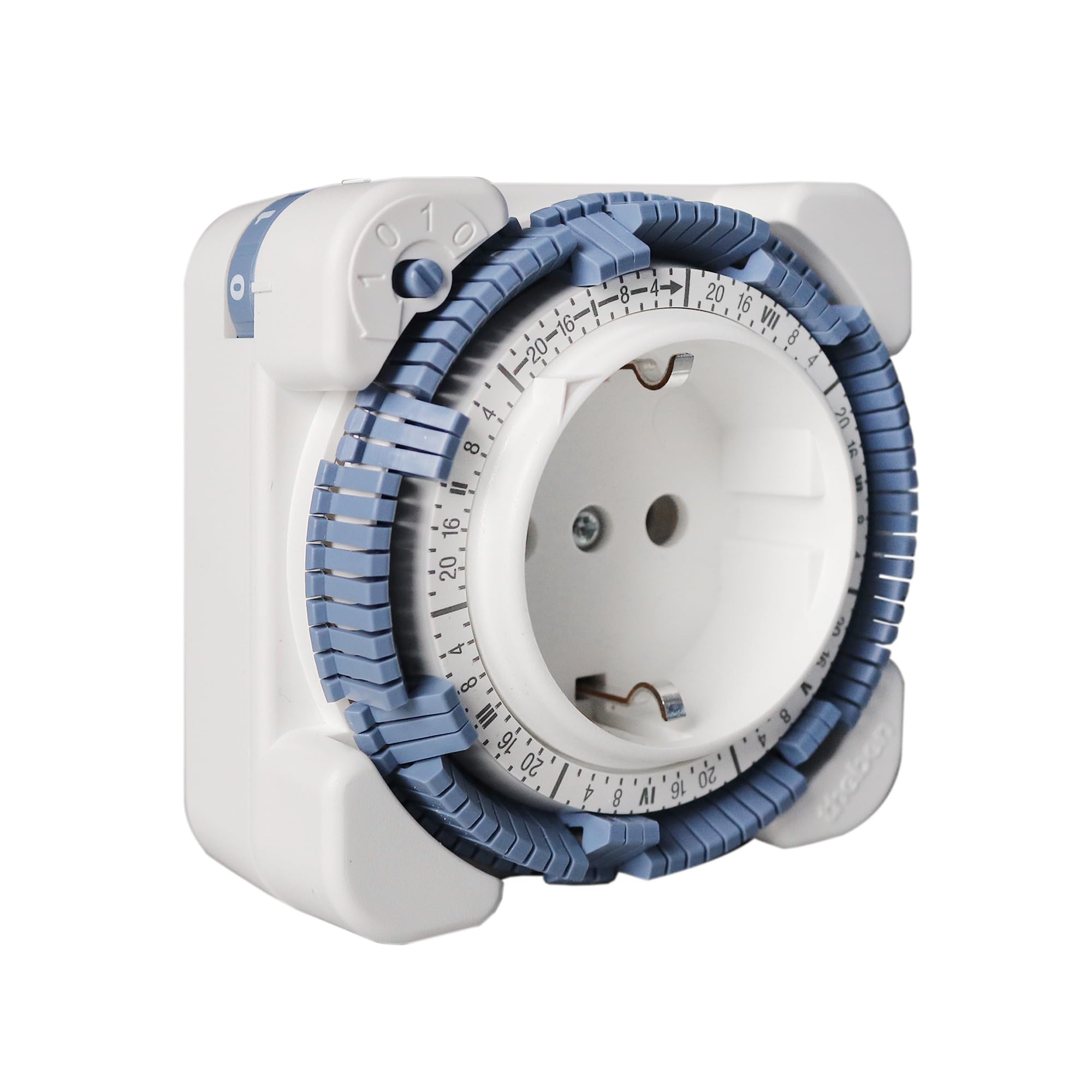 Theben 0270930 - Timer da presa analogico 27, colore: Bianco