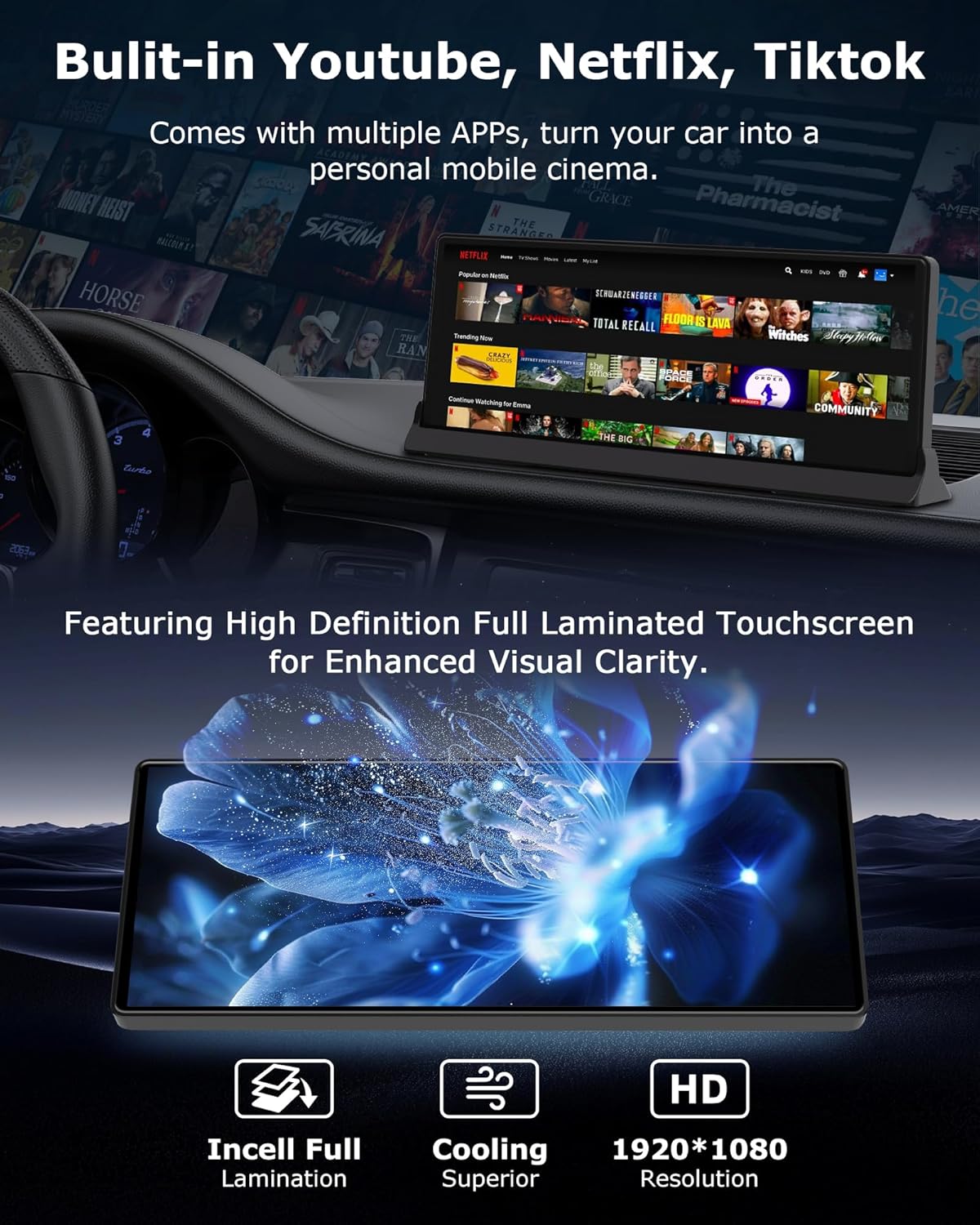 Schermo Auto Carplay Android Auto 10.26 Pollici - immagine 3