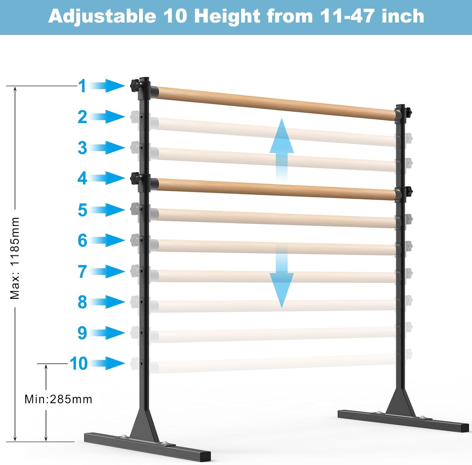 BeneLabel Sbarra per Balletto Autoportante Regolabile - immagine 3