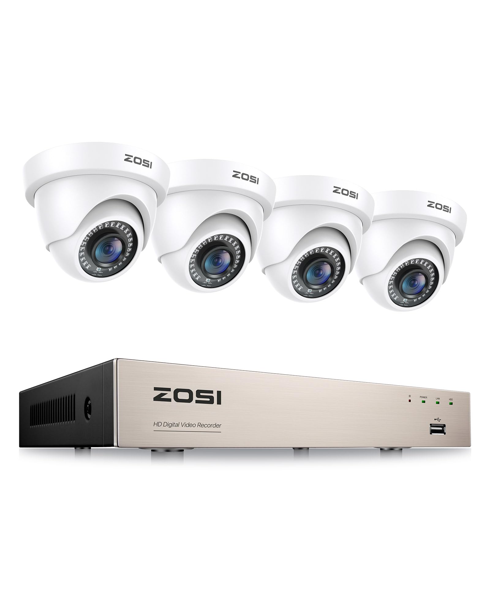 Zosi Sistema Videosorveglianza Cablato 1080P 8CH DVR