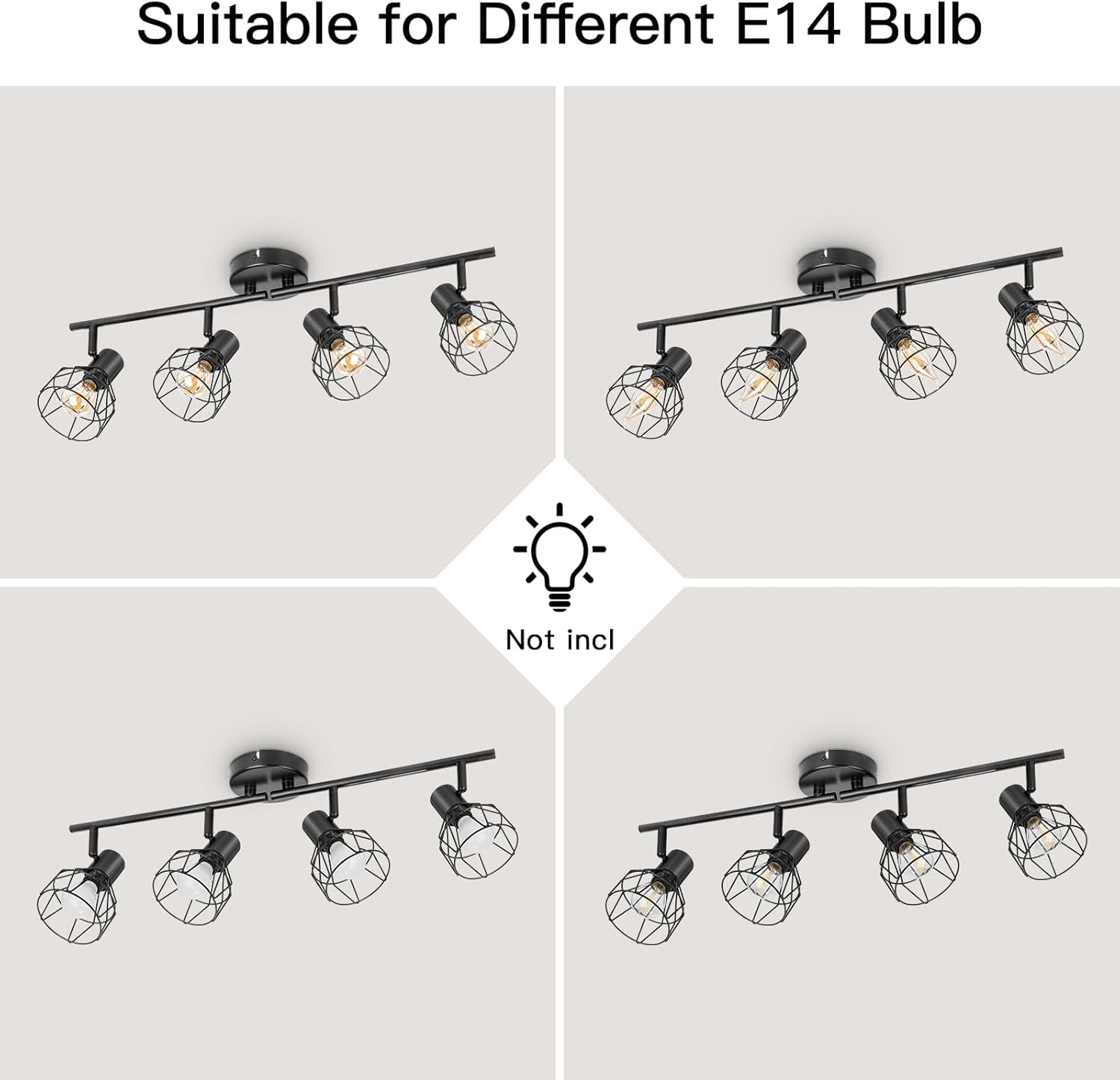 Dehobo Faretti da Soffitto con 4 Faretti Orientabili - immagine 5