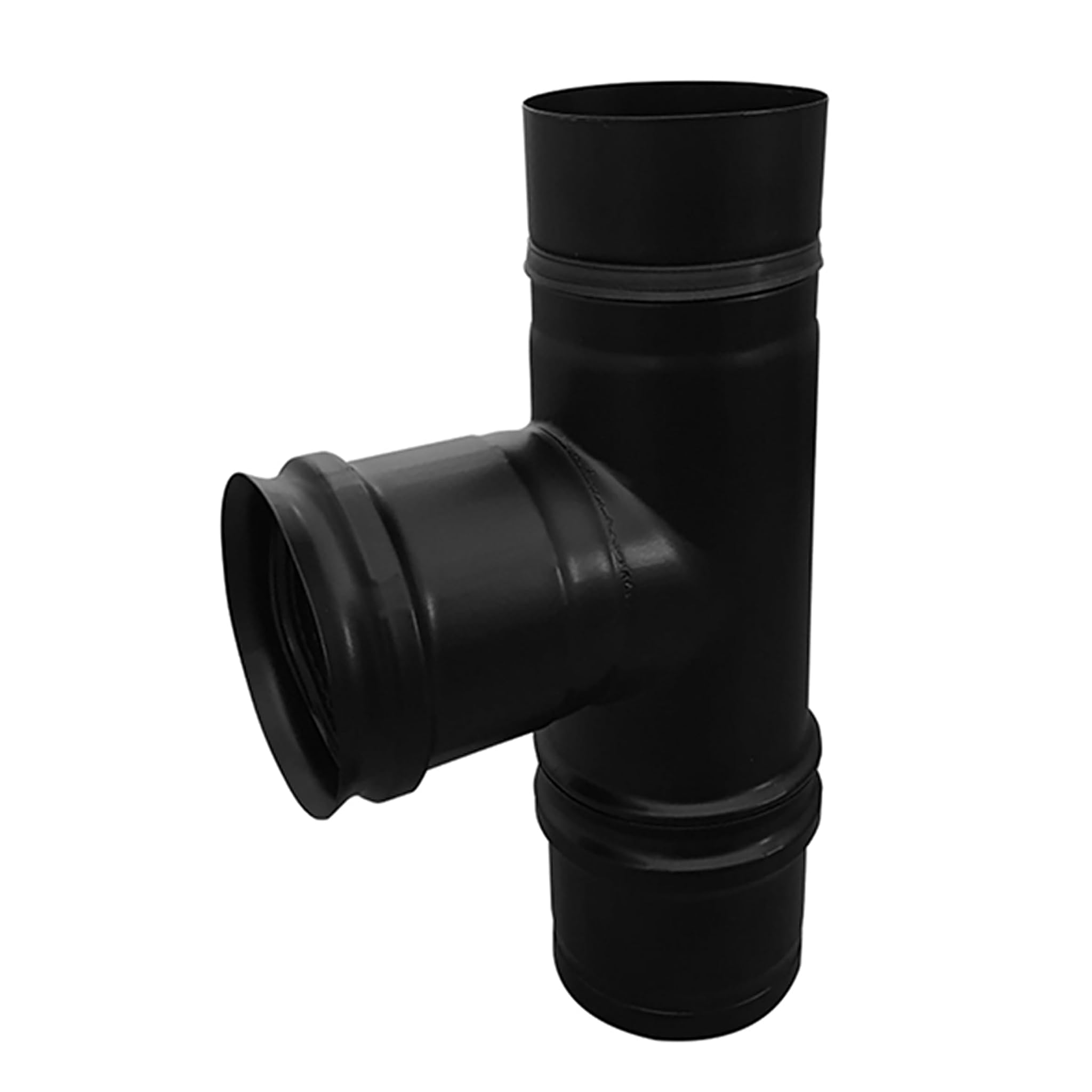 FIREFIX RES80/V - Tubo per forno a pellet, 80 mm, in acciaio inox, colore: Nero