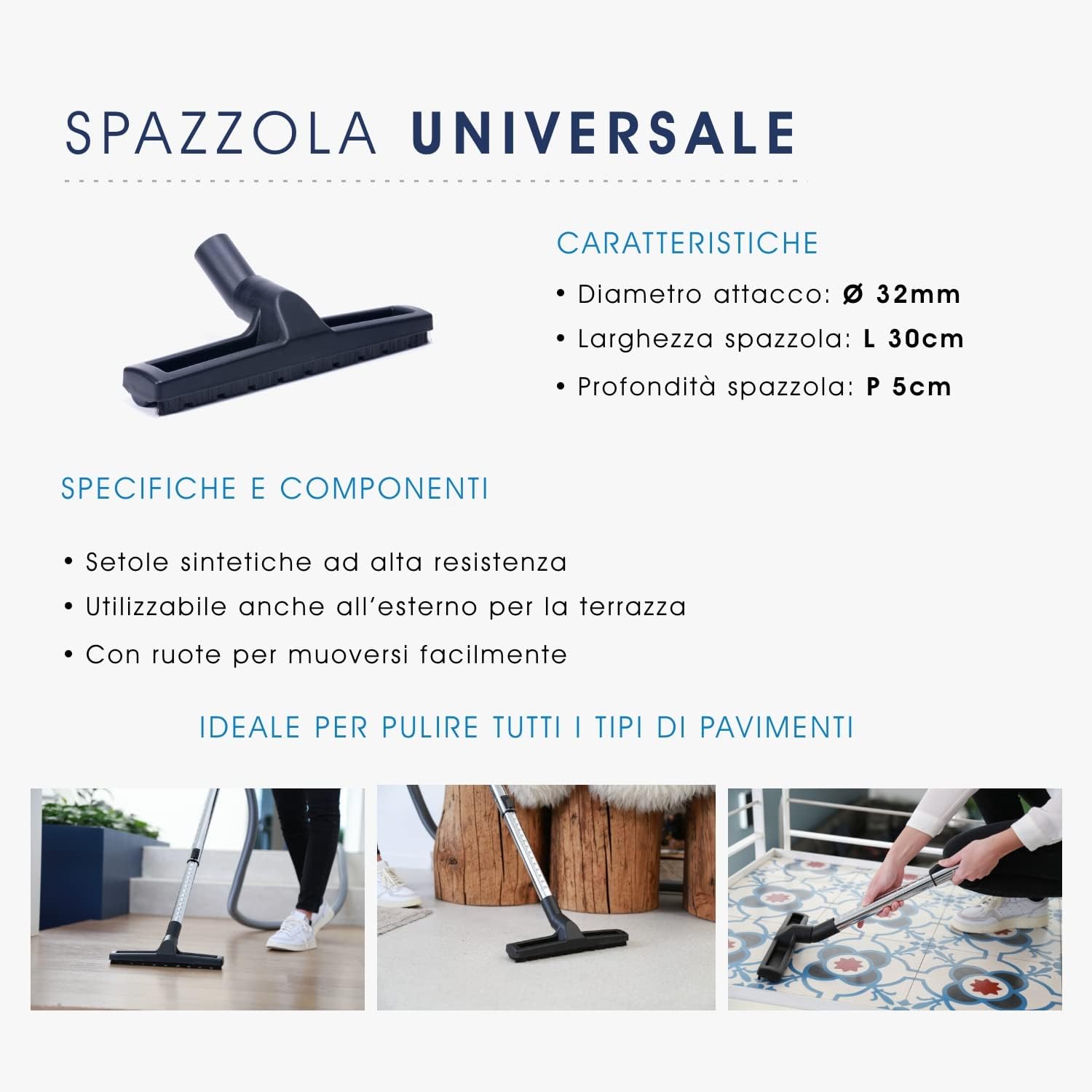 Kit 5 Spazzole per Aspirapolvere Centralizzato - immagine 4