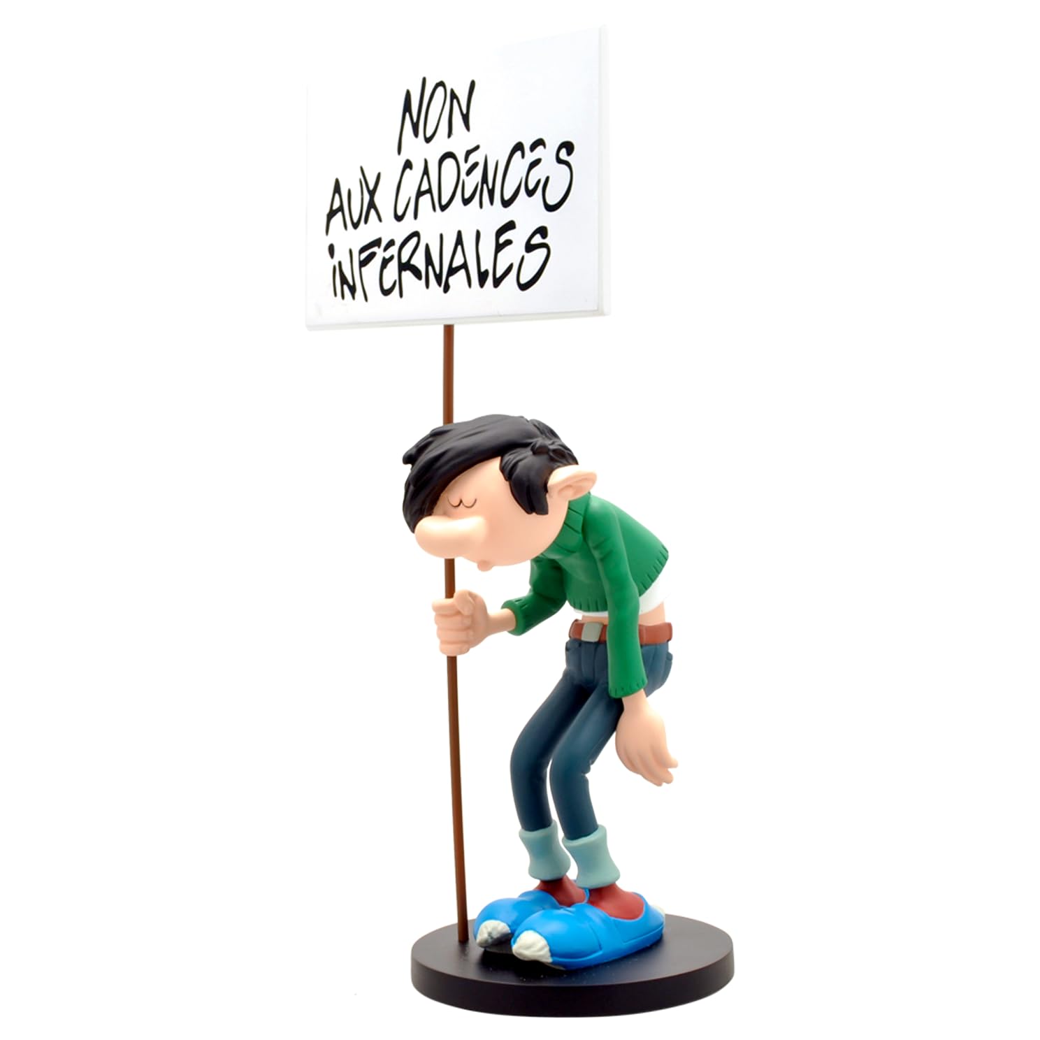 Plastoy Gaston Lagaffe - Figurina con Cartello 24 cm