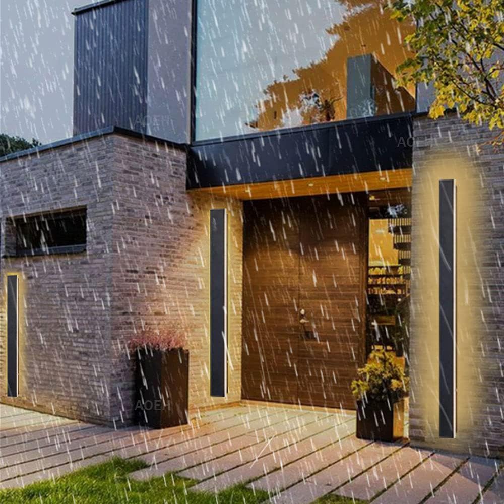 Aoeh Lampada da Parete Lunga LED 30cm 12W, Nera - immagine 2