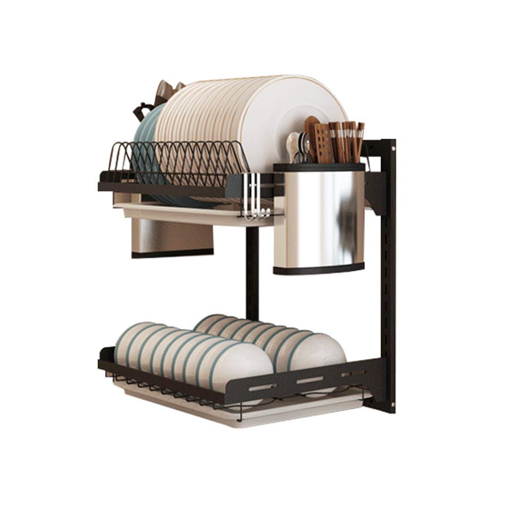 Qbcnm Scolapiatti da Parete in Acciaio Inossidabile, S