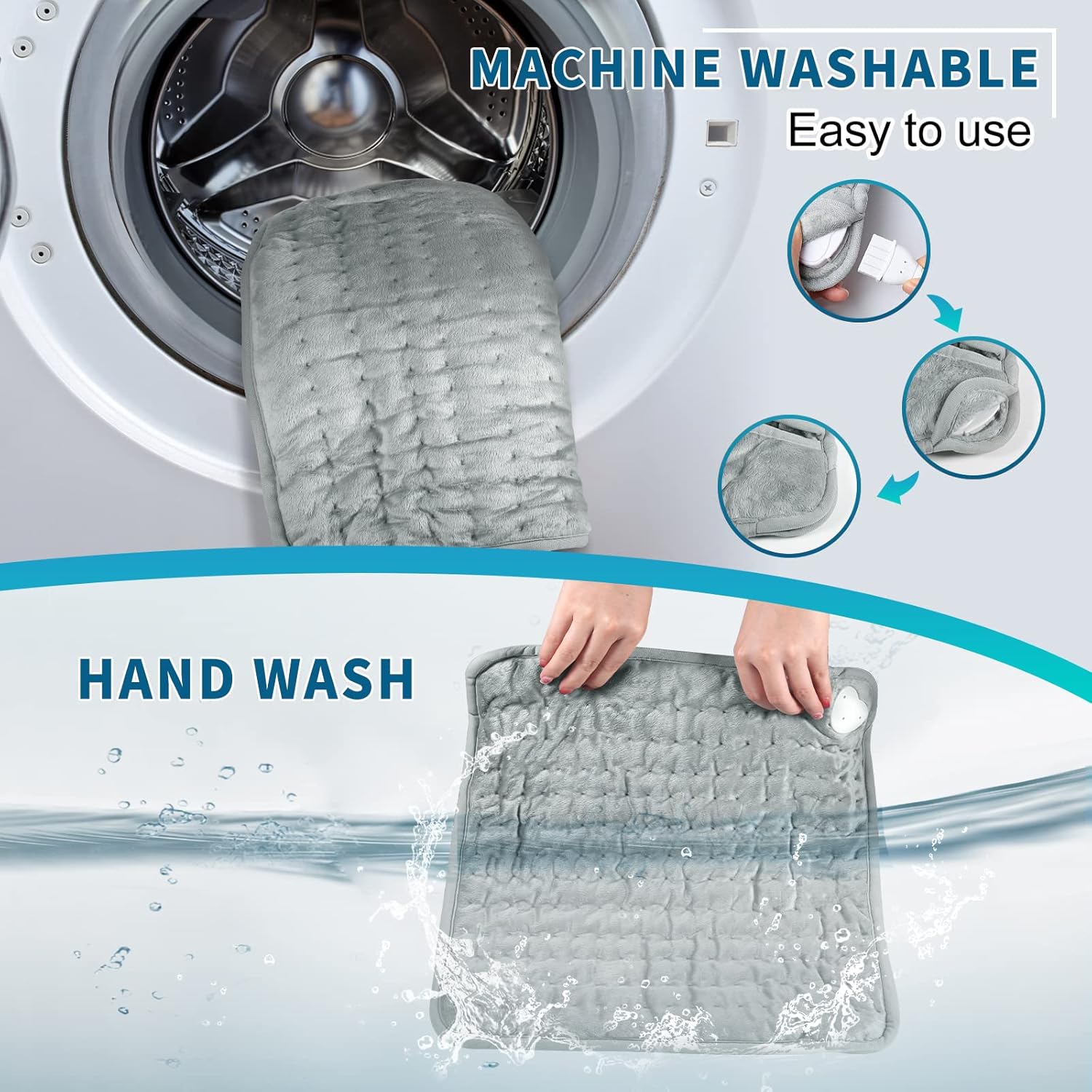 Scaldapiedi Elettrico 40x40cm, Grigio - immagine 4