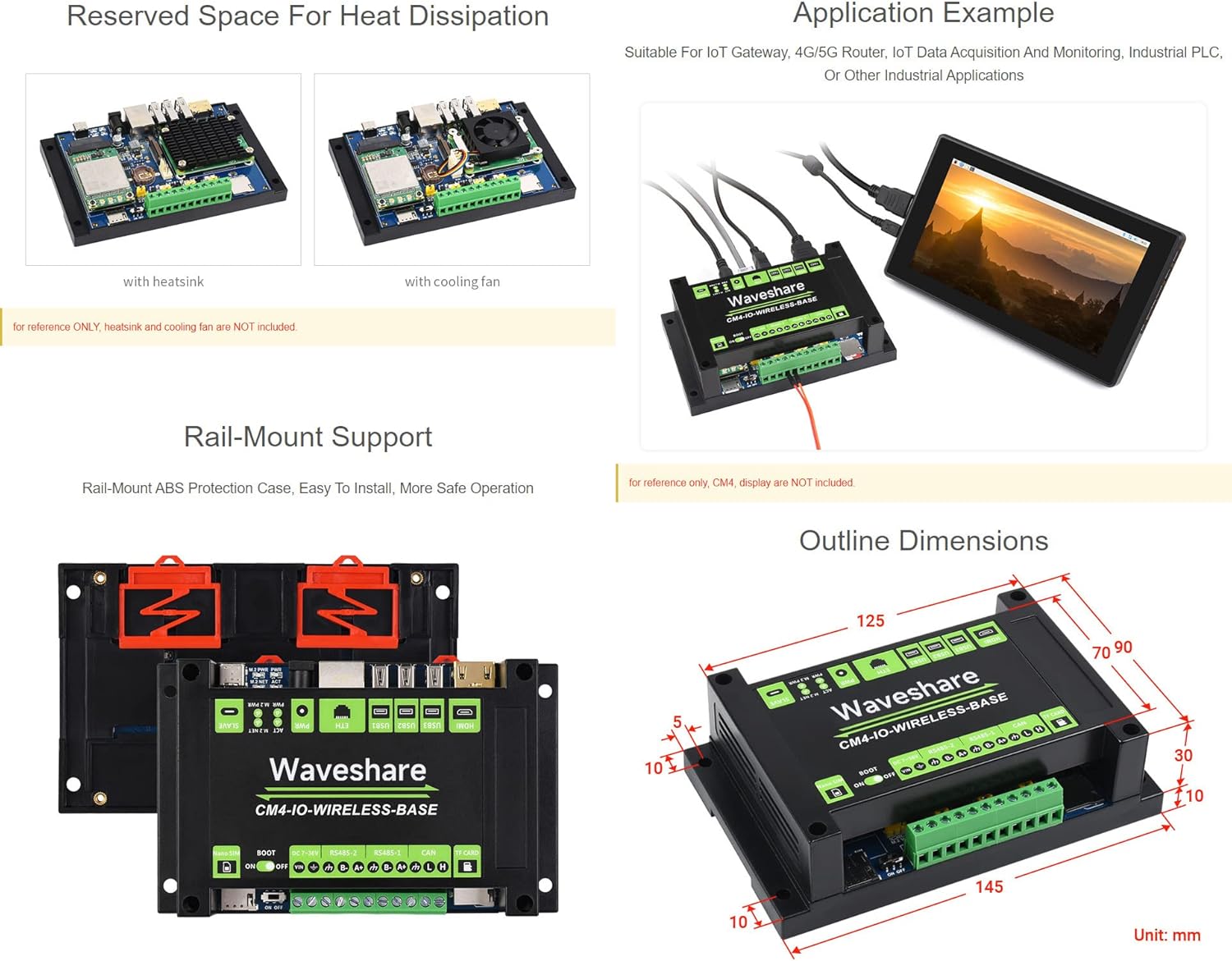 Waveshare Modulo Espansione Wireless IoT per Raspberry Pi CM4 - immagine 6