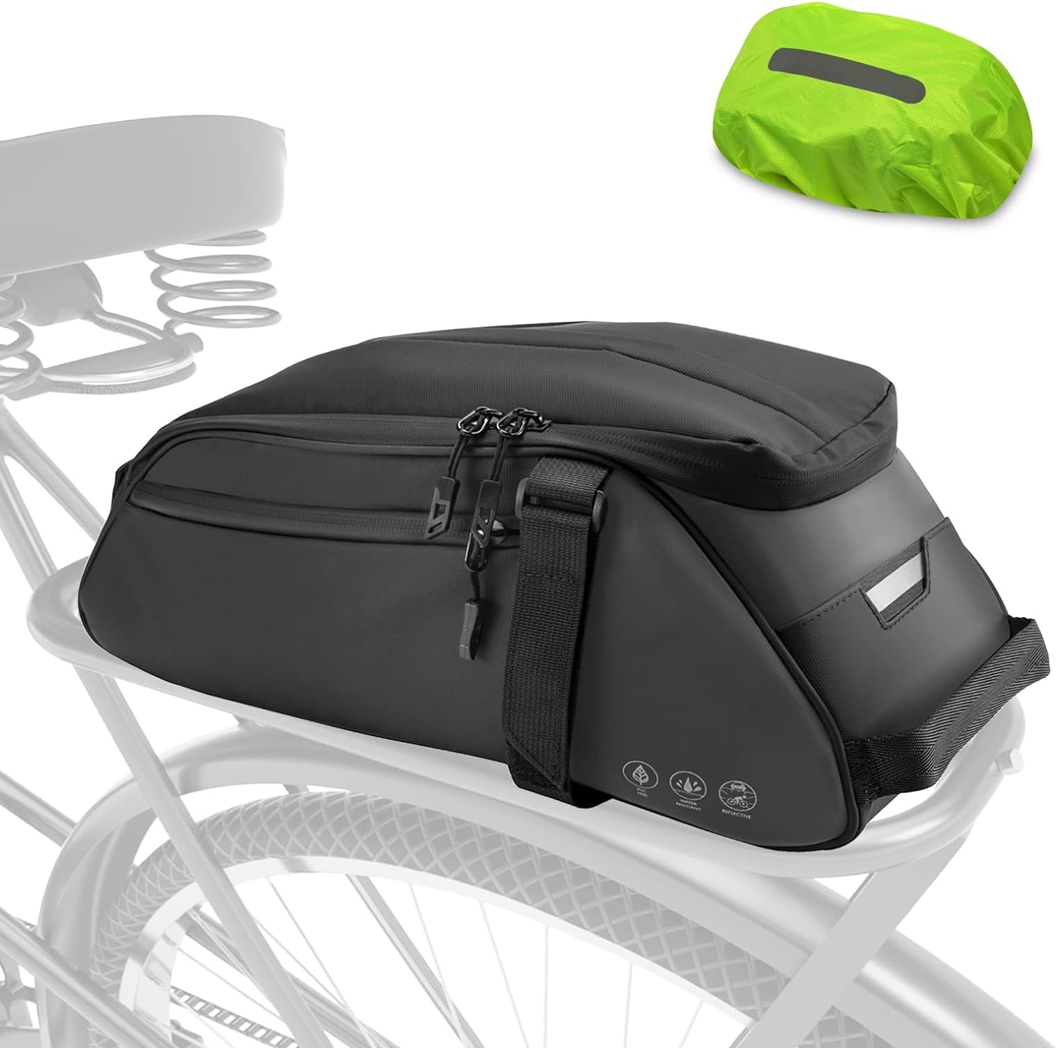 Borsa Bici Posteriore 8L Impermeabile e Riflettente
