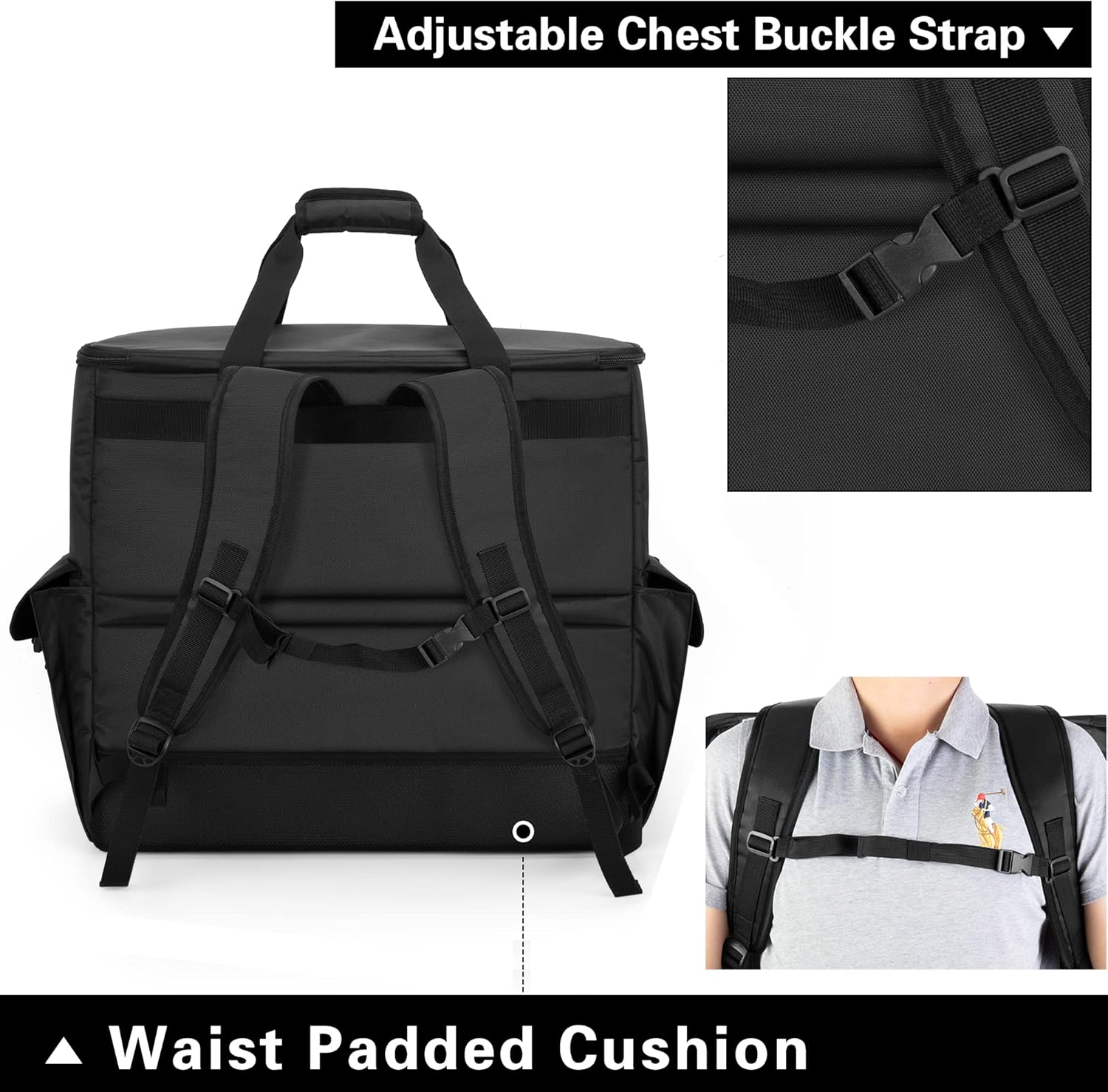 Trunab Borsa da Trasporto per Computer Desktop Tower, Nero - immagine 4