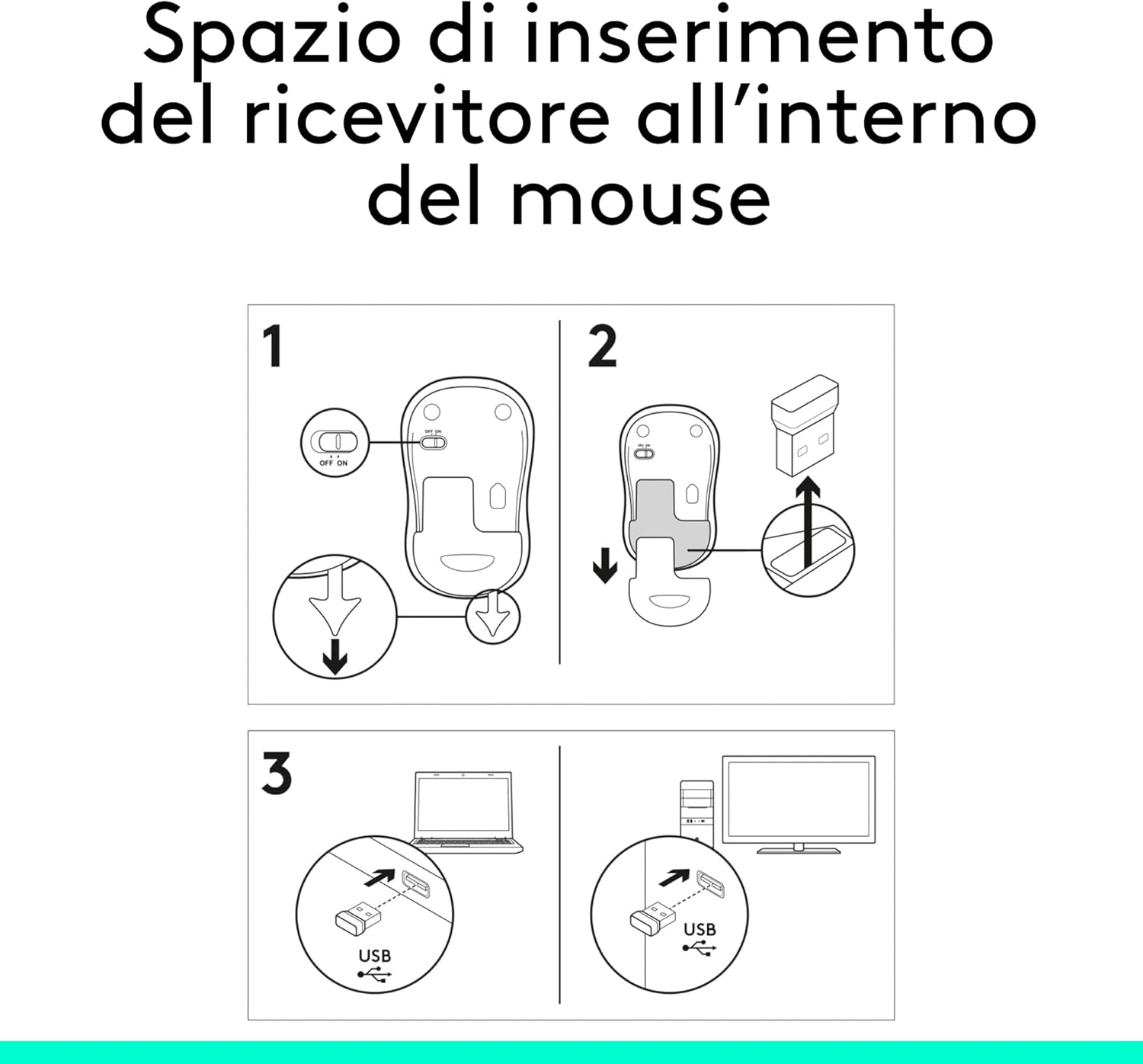 Logitech M185 Mouse Wireless Blu - immagine 11