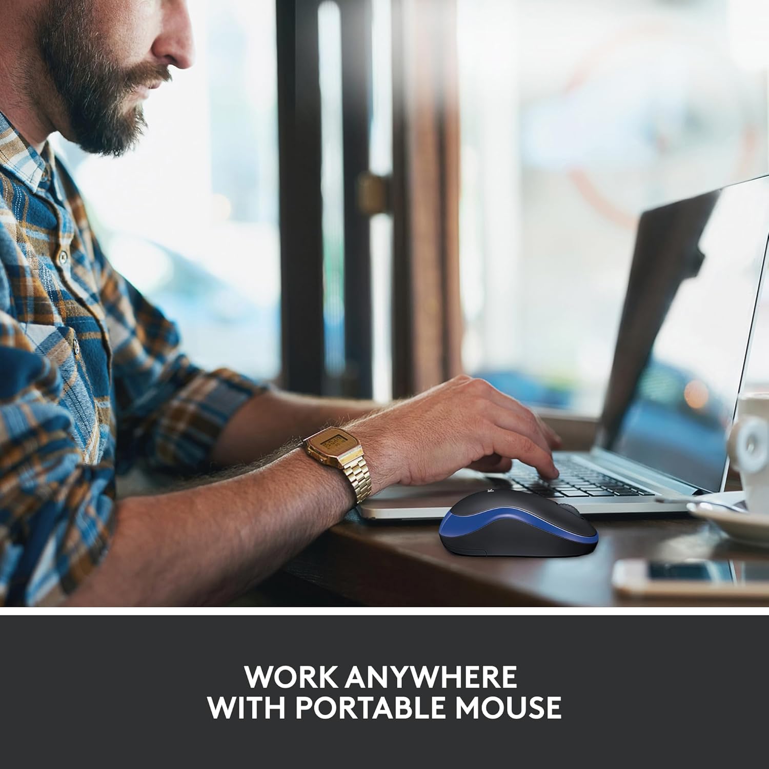 Logitech M185 Mouse Wireless Blu - immagine 2