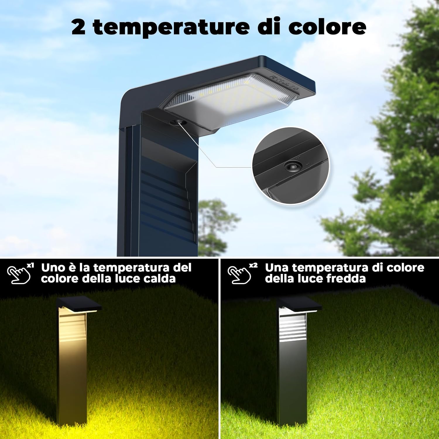 Ousfot Faretti Solari da Esterno 32 LED - 4 Pezzi - immagine 2
