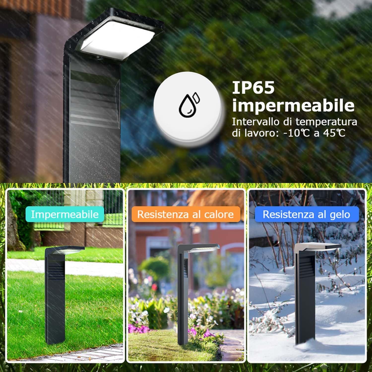 Ousfot Faretti Solari da Esterno 32 LED - 4 Pezzi - immagine 4