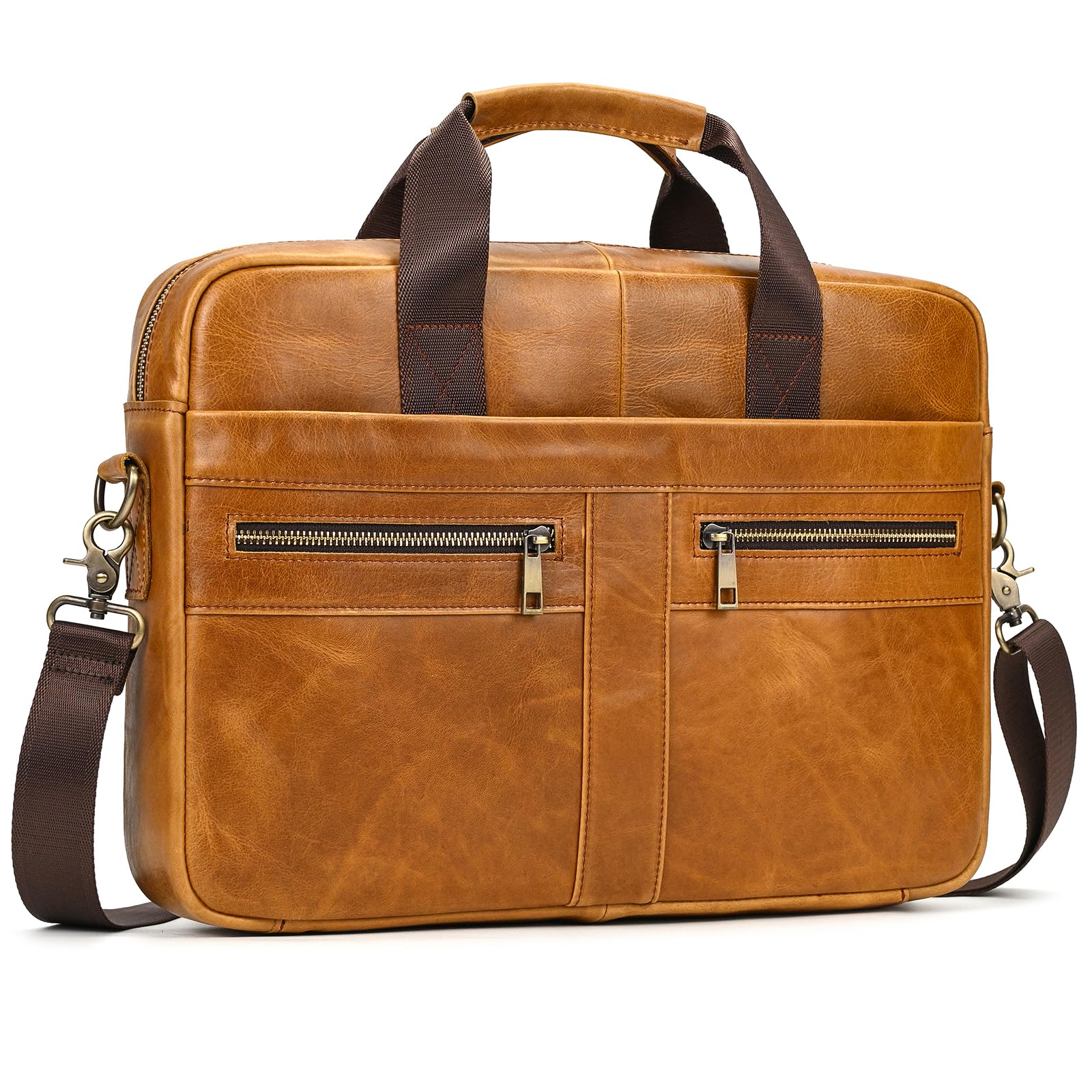 newsbirds Ventiquattrore Uomo Vera Pelle per Laptop Vintage