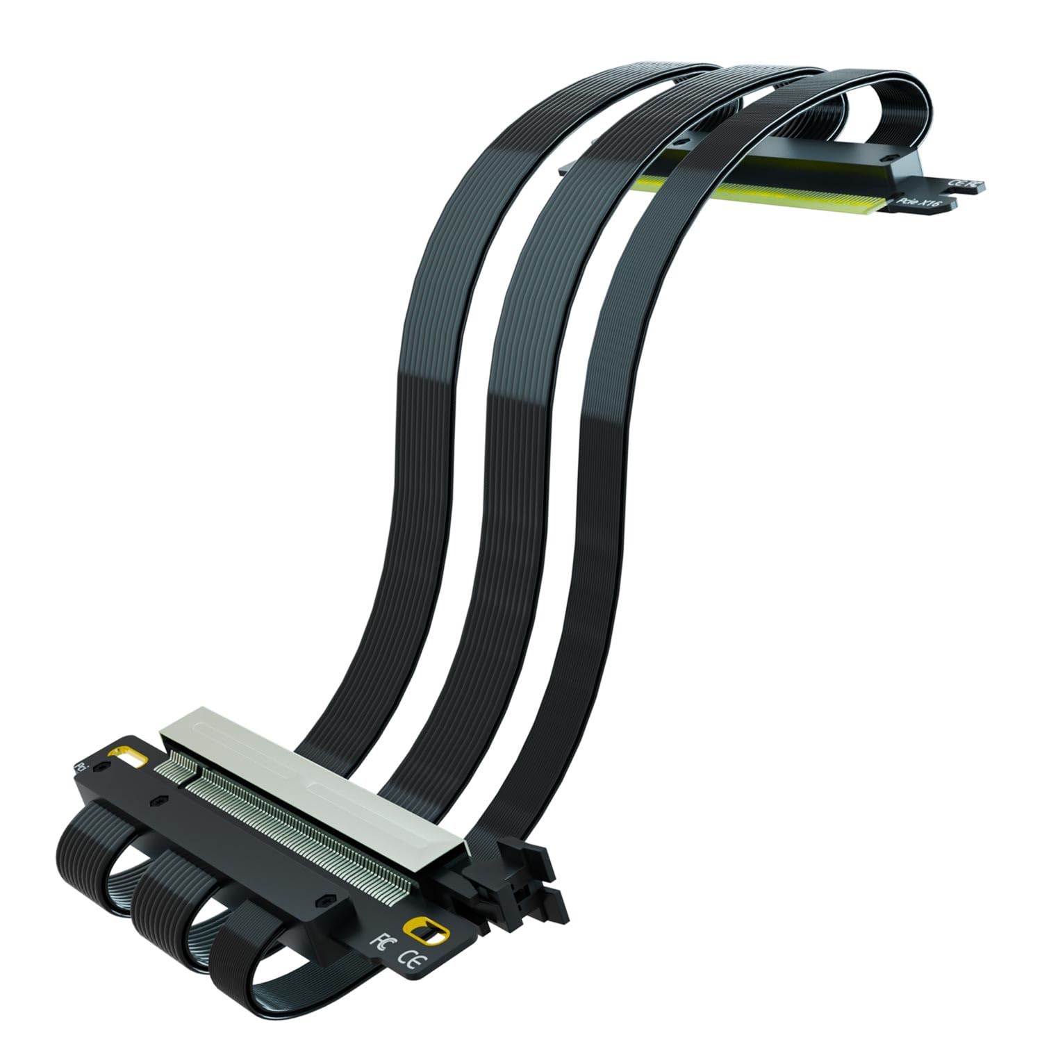 Glotrends Cavo Riser PCIE 4.0 Doppio Inverso, Nero - immagine 1