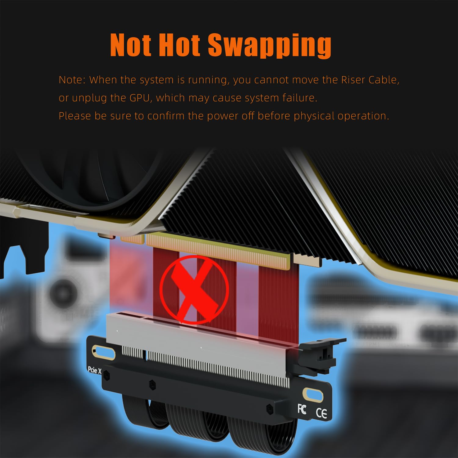 Glotrends Cavo Riser PCIE 4.0 Doppio Inverso, Nero - immagine 8