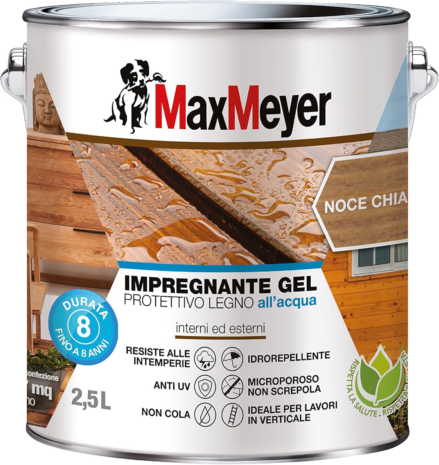 MAXMEYER IMPREGNANTE GEL ACQUA NOCE CHIARO 2,5 L