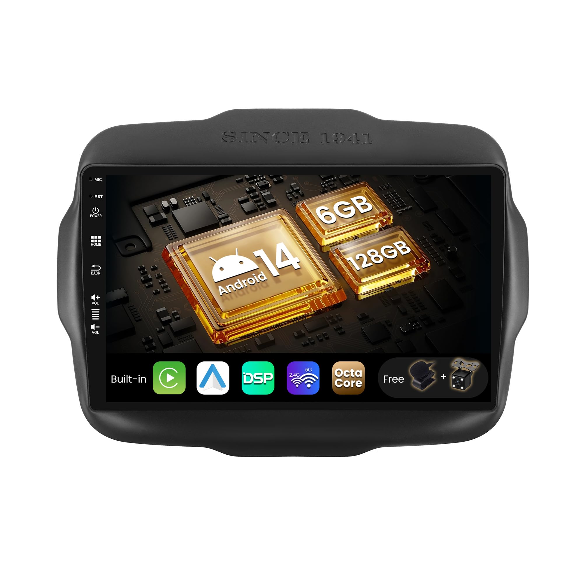SXAUTO Autoradio Android 14 per Jeep Renegade (2015-2018)