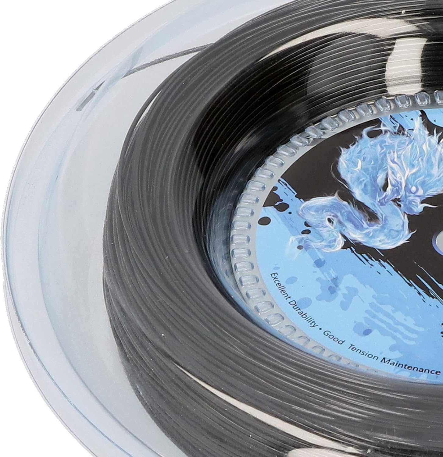 KIMISS Bobina Corde Tennis Poliestere 200M, Nero - immagine 4