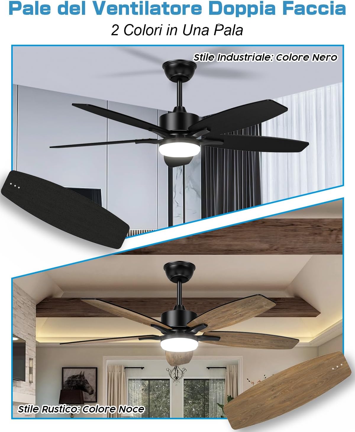 Airwit Ventilatore da Soffitto con Luce 106cm - immagine 2