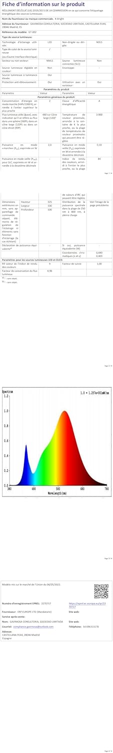 K-bright Lampada da Tavolo LED Ricaricabile IP54, Nero - immagine 4