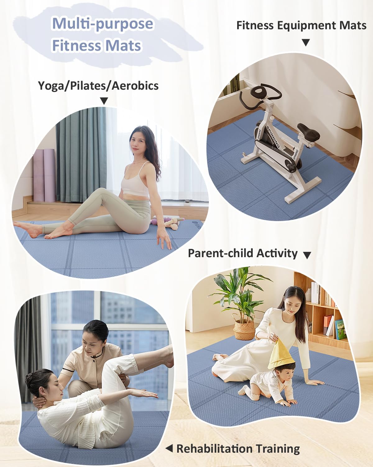 Rytmat Tappetino Yoga Pieghevole TPE 200x130cm - immagine 6