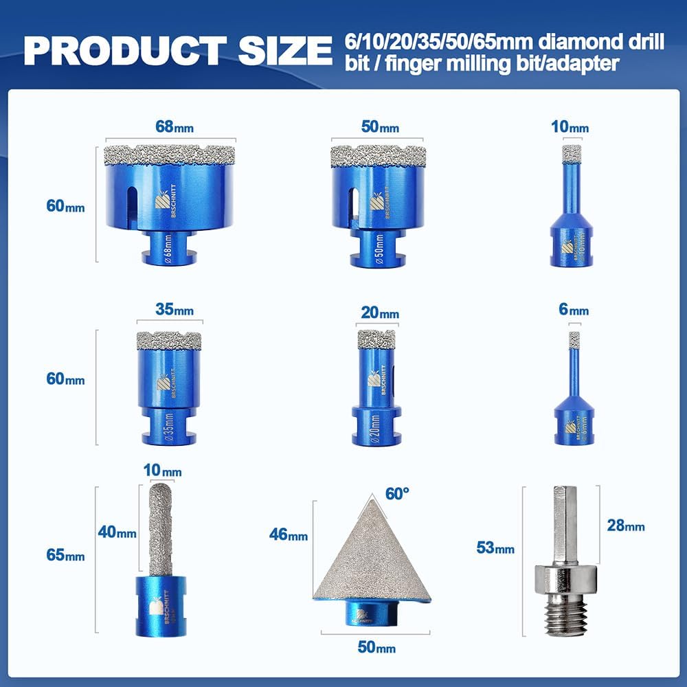 Brschnitt Set Punte Diamantate M14 per Taglio a Secco - immagine 2