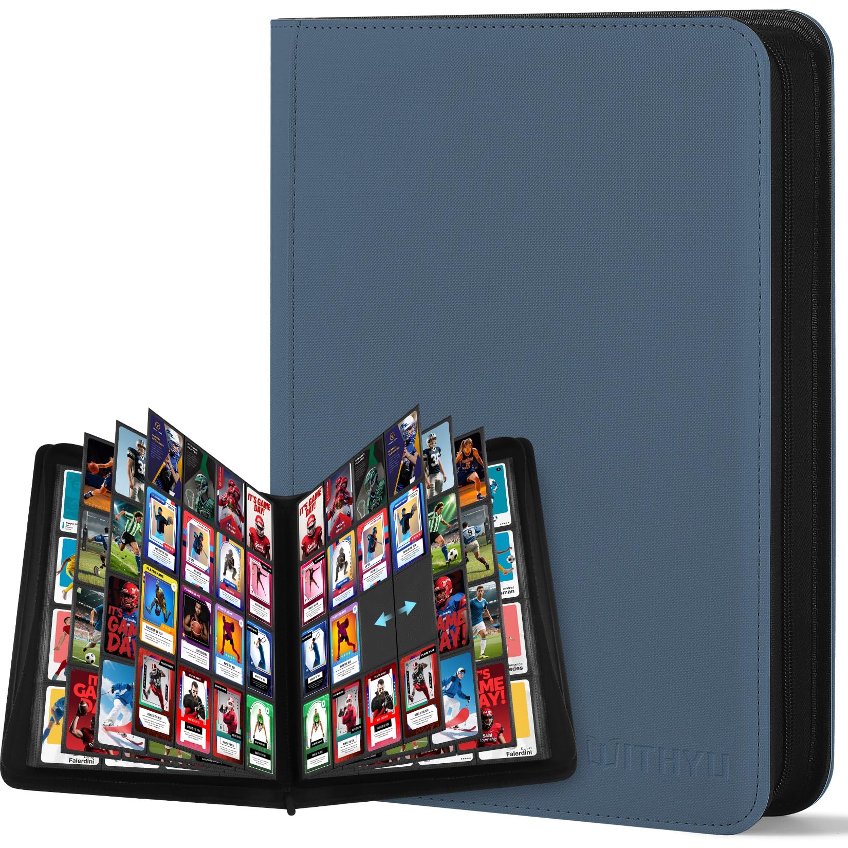 Withyu Album per Carte da Collezione 1024 Posti, Blu Indaco