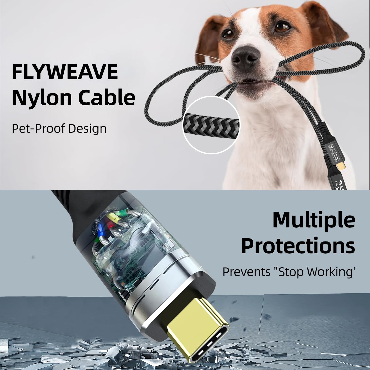 Cakoble Cavo Prolunga USB-C 3 Metri 240W 4K@60Hz - immagine 6