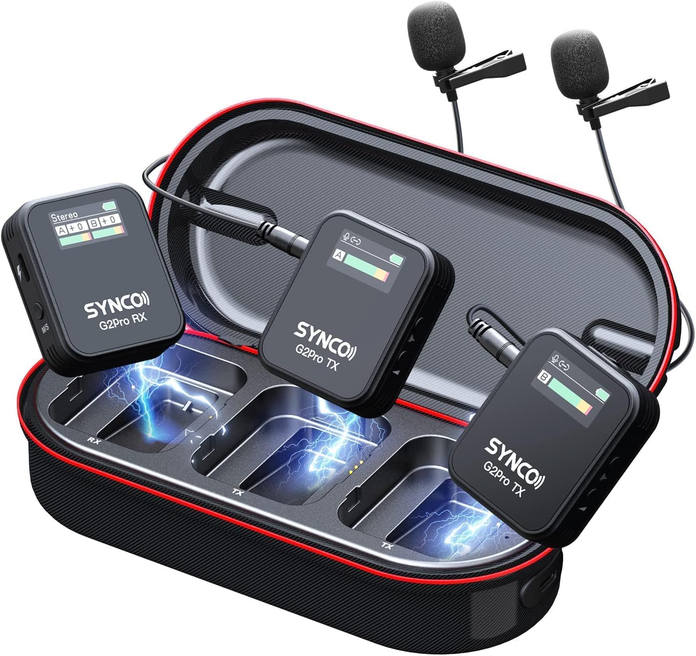 Synco G2(A2) Pro - Microfono Lavalier Wireless 2.4G Dual - immagine 1