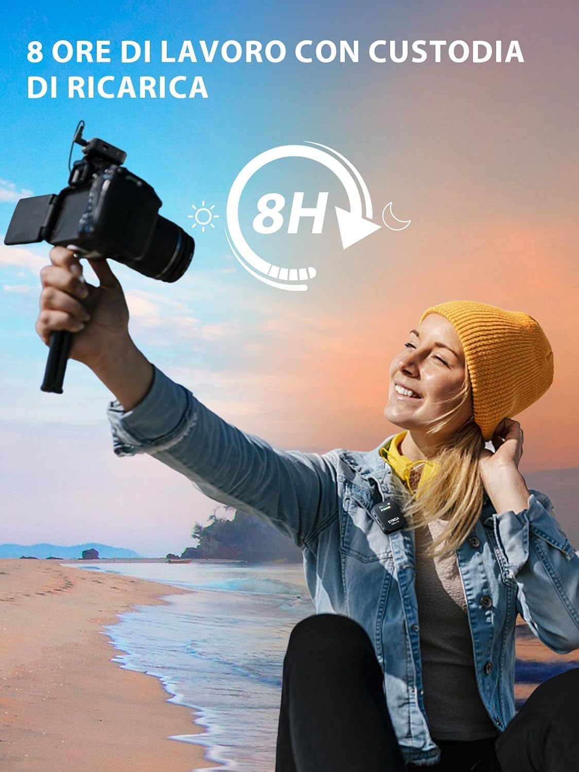 Synco G2(A2) Pro - Microfono Lavalier Wireless 2.4G Dual - immagine 3