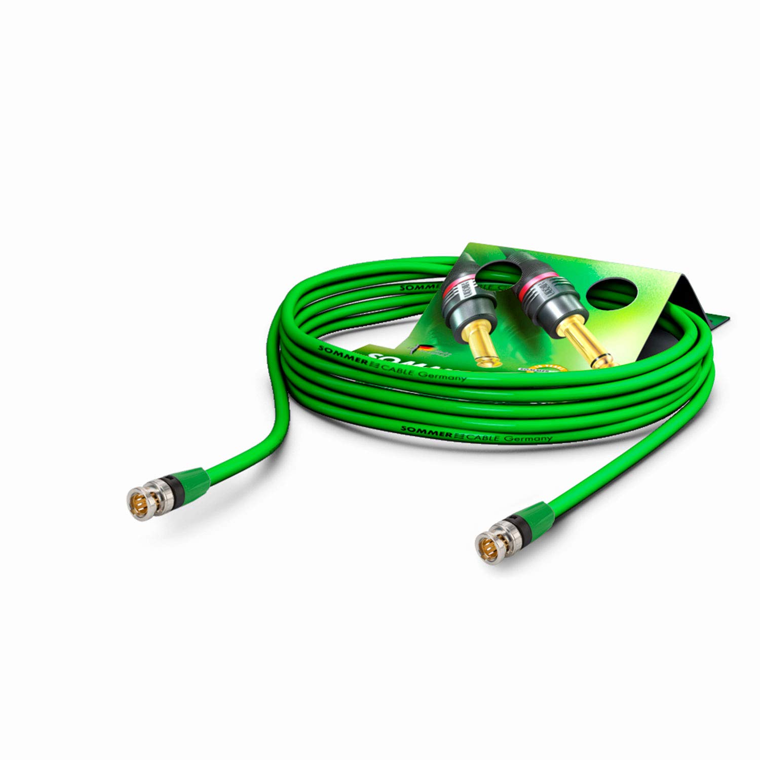 Sommer Cable - Cavo Patch Video 6G-SDI/4K BNC/BNC, Verde - immagine 1